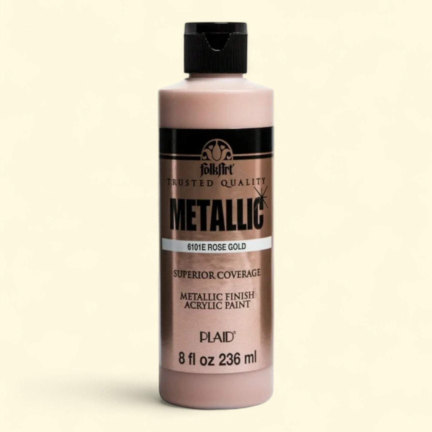 FolkArt Metallic Acrylic Craft Paint, Rose Gold, 8 fl oz