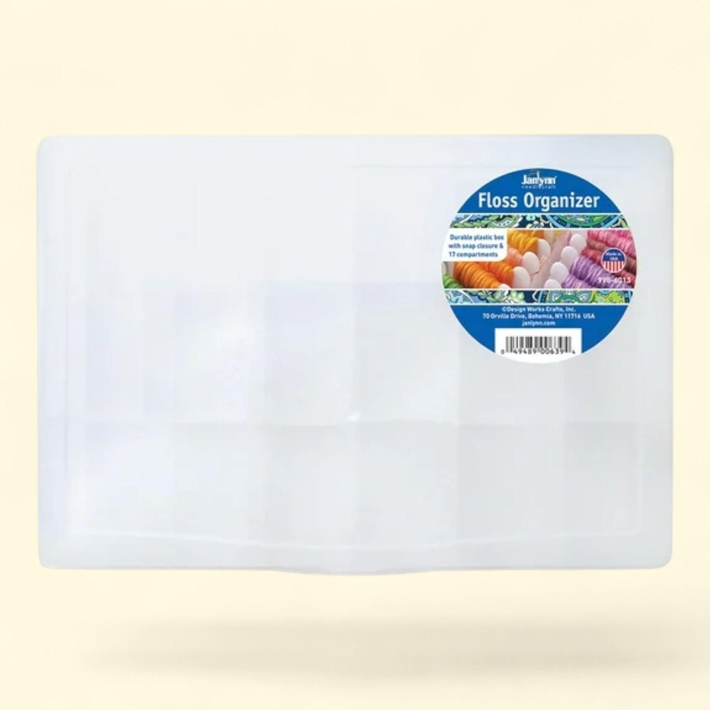 Janlynn Cross-Stitch Floss Holder Box, 10.5"x7"x1.75", 1 ct