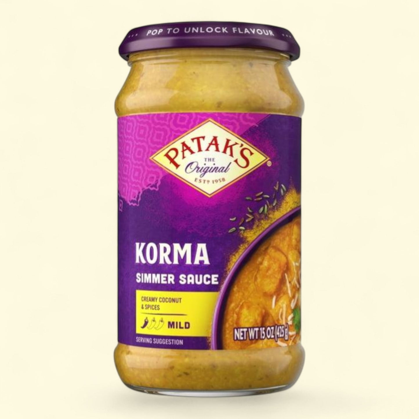 Patak's Korma Simmer Sauce, 15 oz
