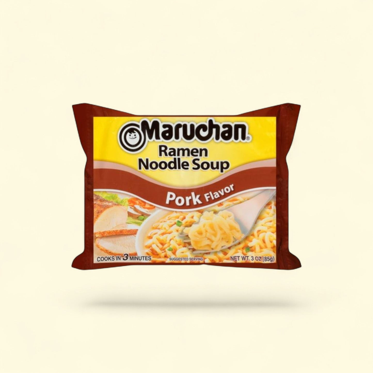 Maruchan Ramen Noodle Pork Flavor Soup, 3 oz — authentic US product shipped worldwide by Treatspree
