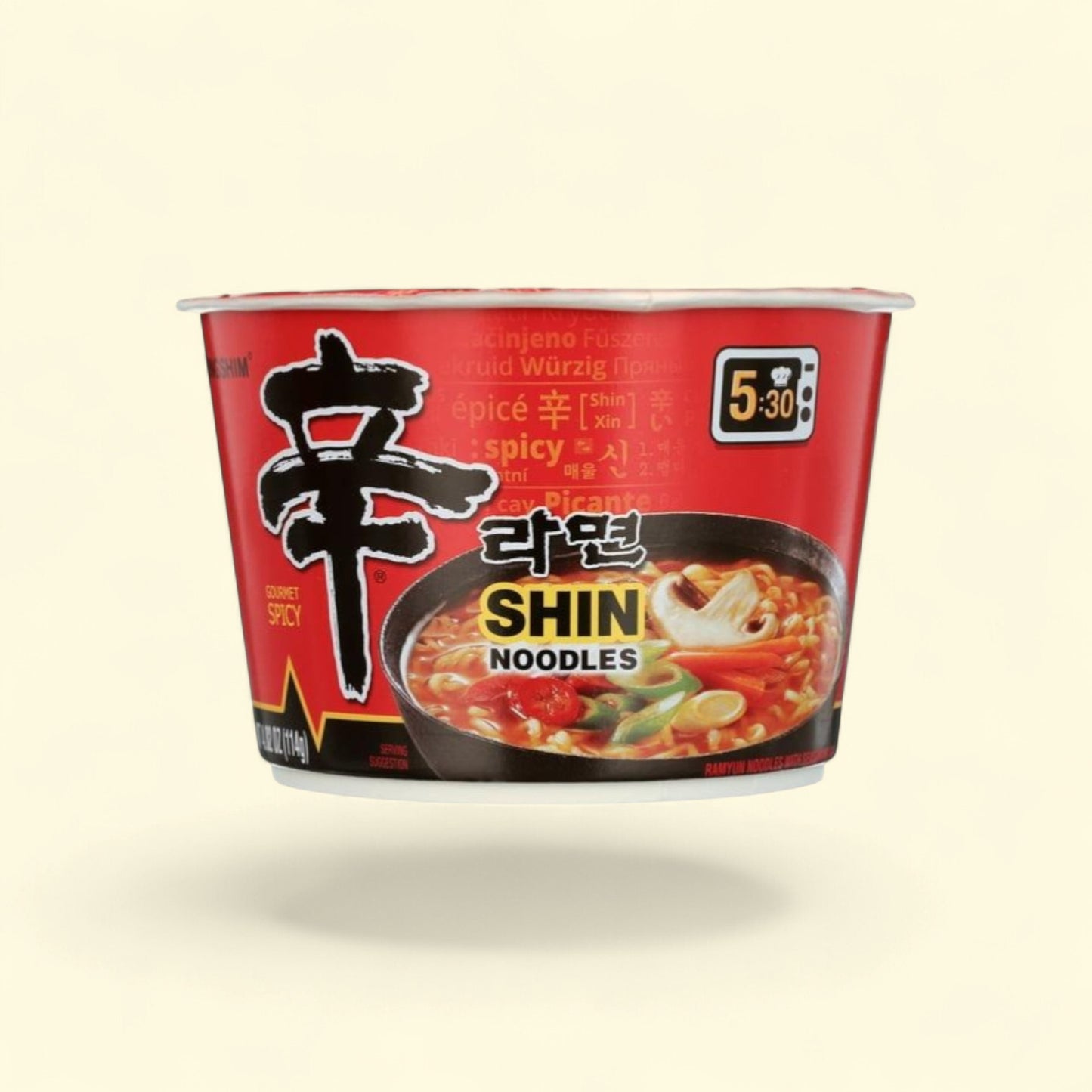 Nongshim Shin Ramyun Spicy Beef Ramen Noodle Soup, 4.02oz — authentic US product shipped worldwide by Treatspree