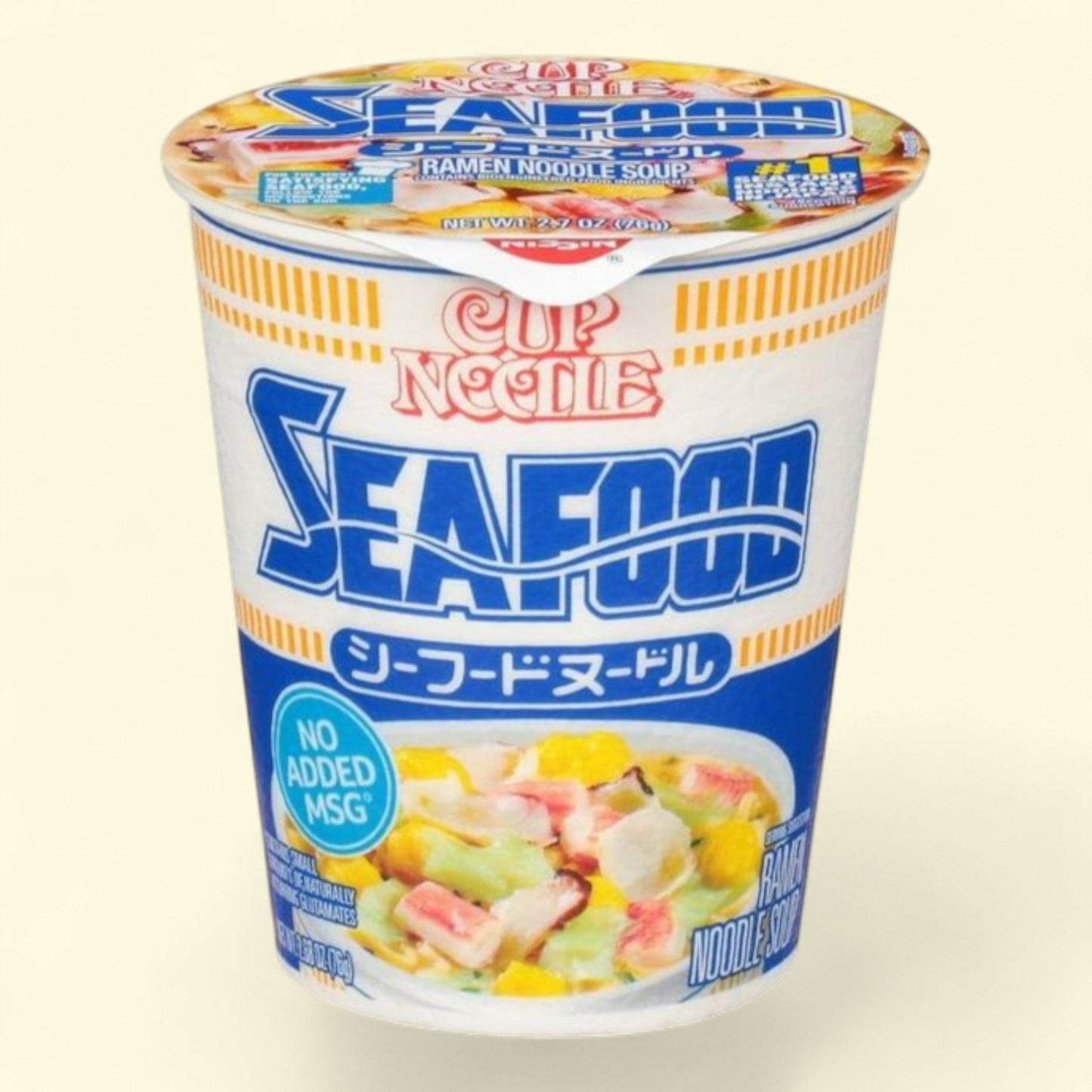 Nissin Foods Cup Noodle Ramen Noodle Soup Seafood, 2.7 oz Cup