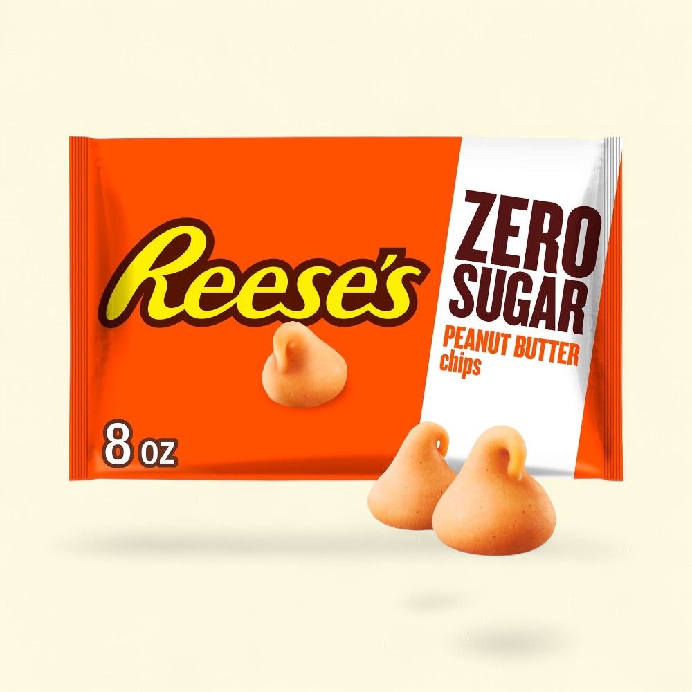 Reese's Zero Sugar Peanut Butter Baking Chips, Bag 7 oz