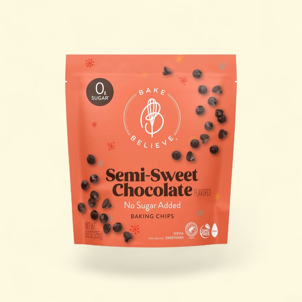 Bake Believe Keto-Friendly Semi-Sweet Baking Chips, 9 oz