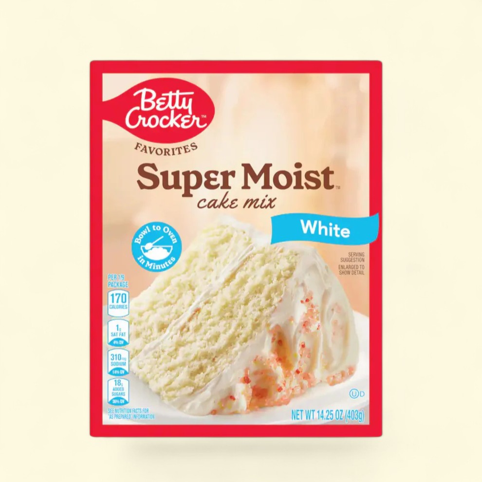 Betty Crocker Super Moist White Cake Mix, 15.25 oz