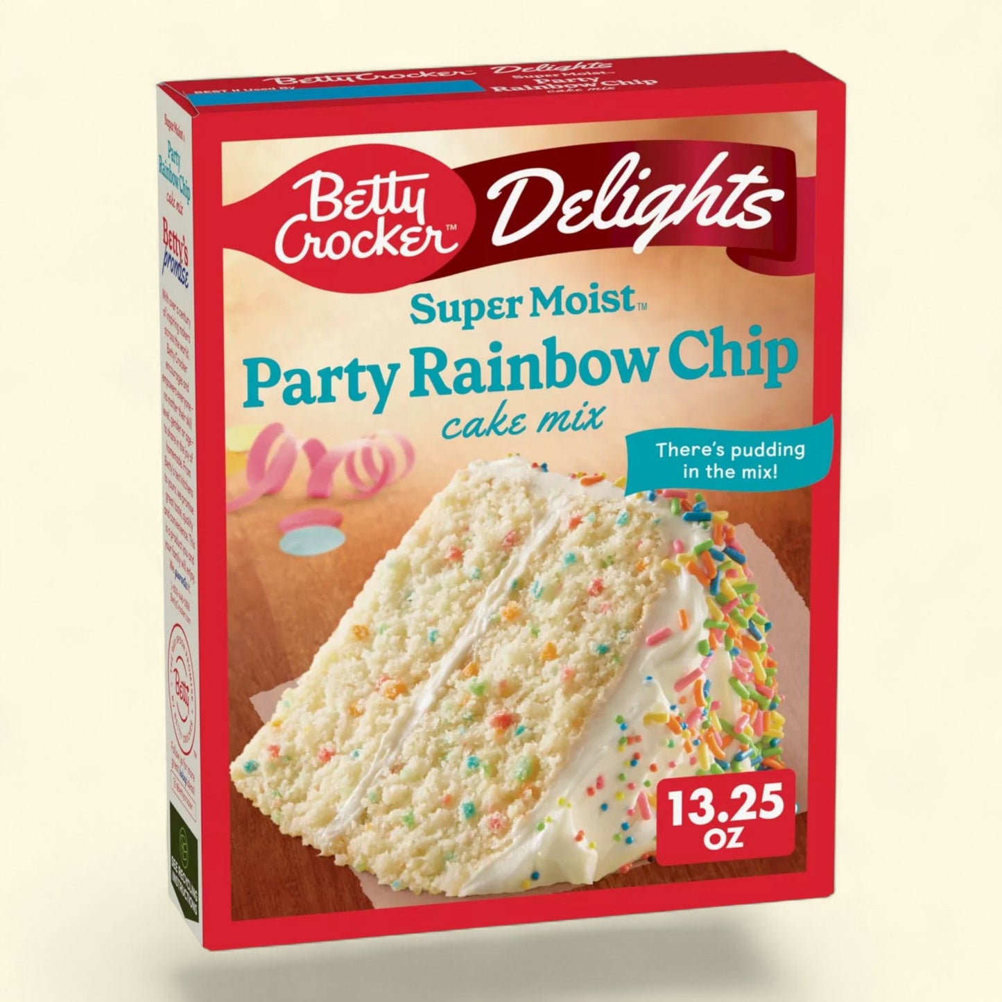 Betty Crocker Delights Rainbow Chip Super Moist Cake Mix, 13.25oz