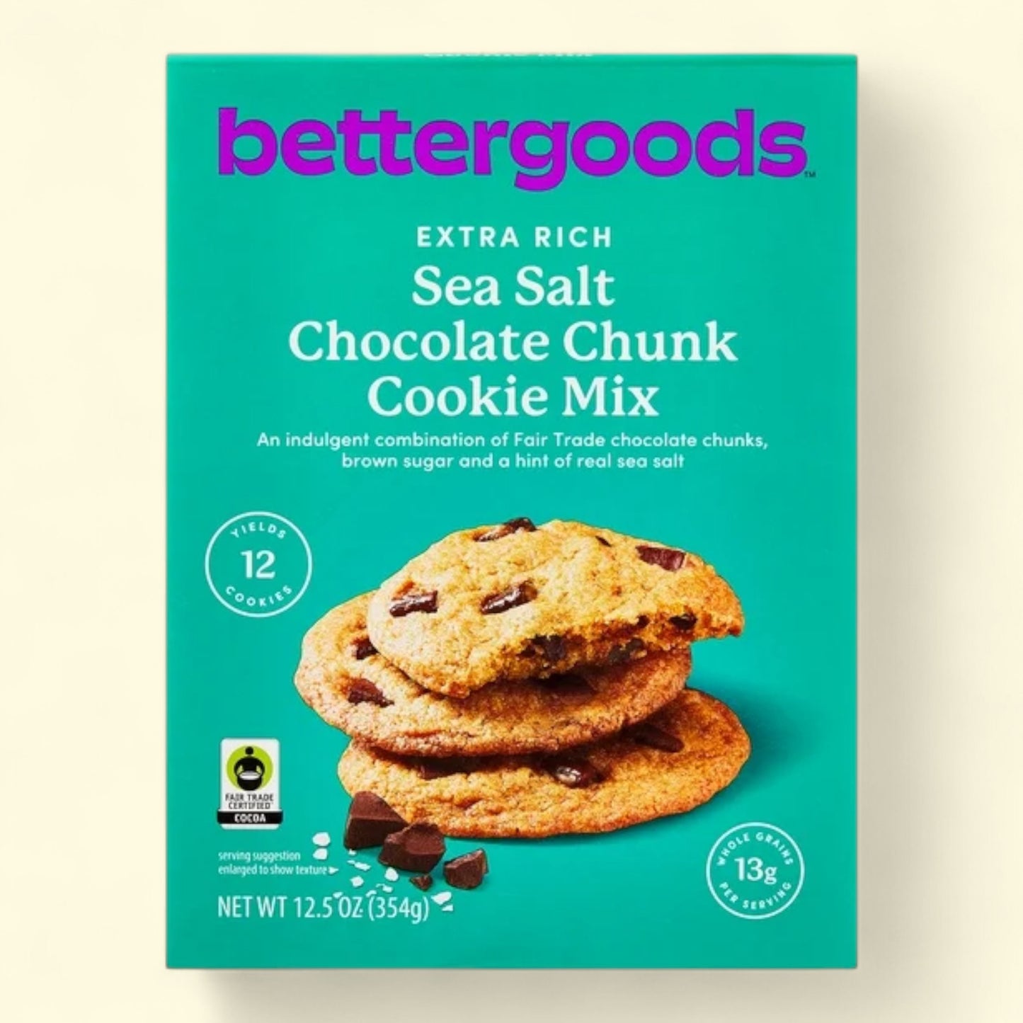 Bettergoods Sea Salt Chocolate Chunk Cookie Mix, 12.5 oz