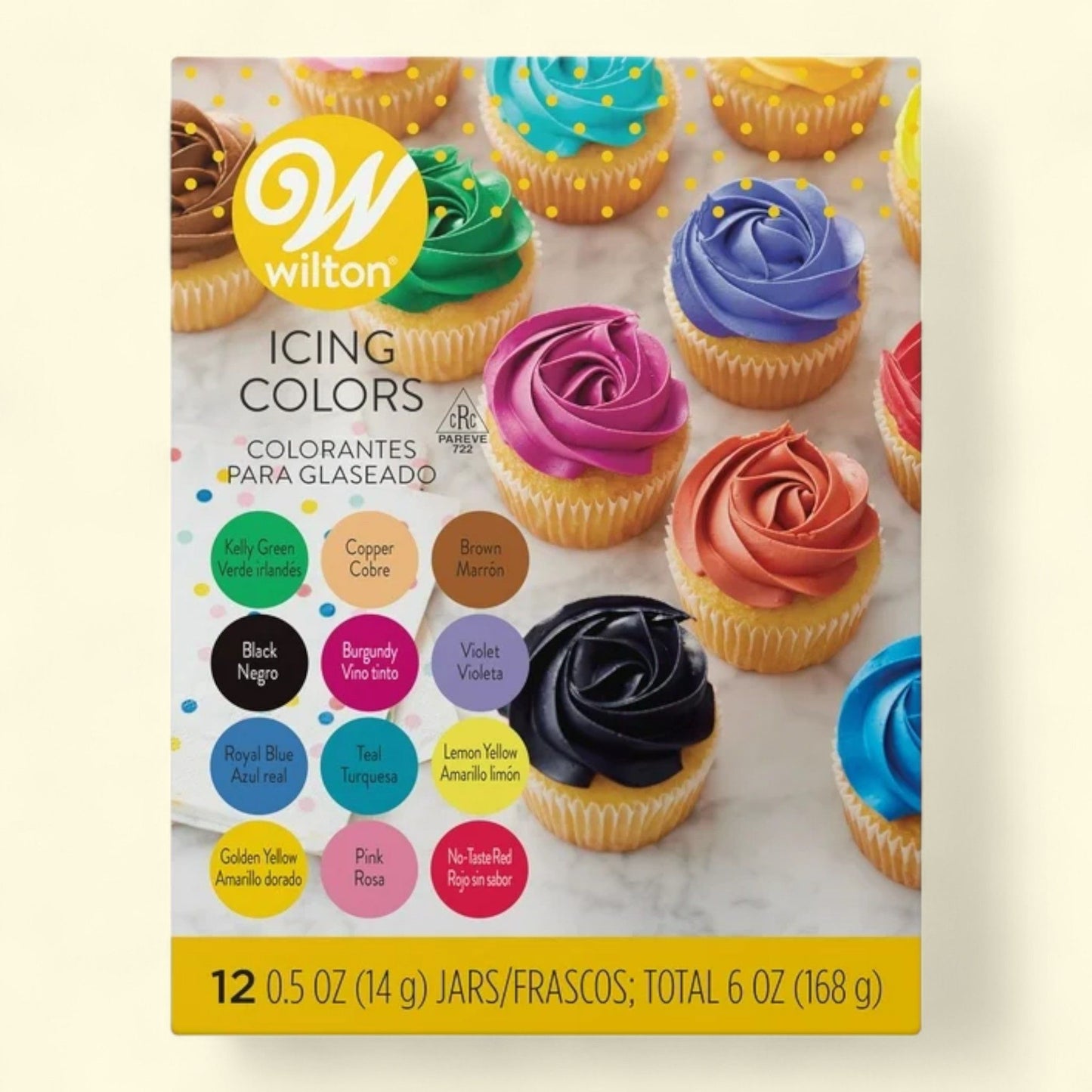 Wilton Edible Gel Food Coloring Set, 0.5 Oz, Variety Pack of 12