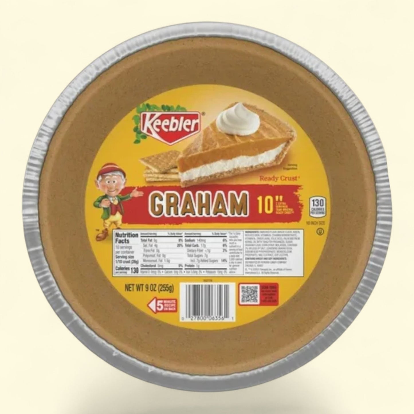 Keebler Ready Crust Graham Cracker Pie Crust, 9 oz — authentic US product shipped worldwide by Treatspree