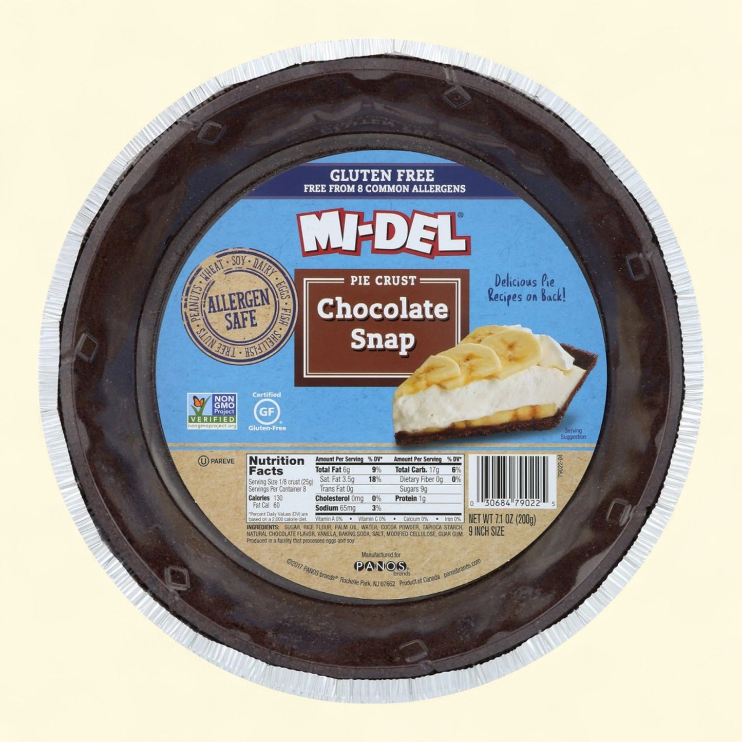 Mi-del Chocolate Snaps Pie Crust, 7.1oz — authentic US product shipped worldwide by Treatspree