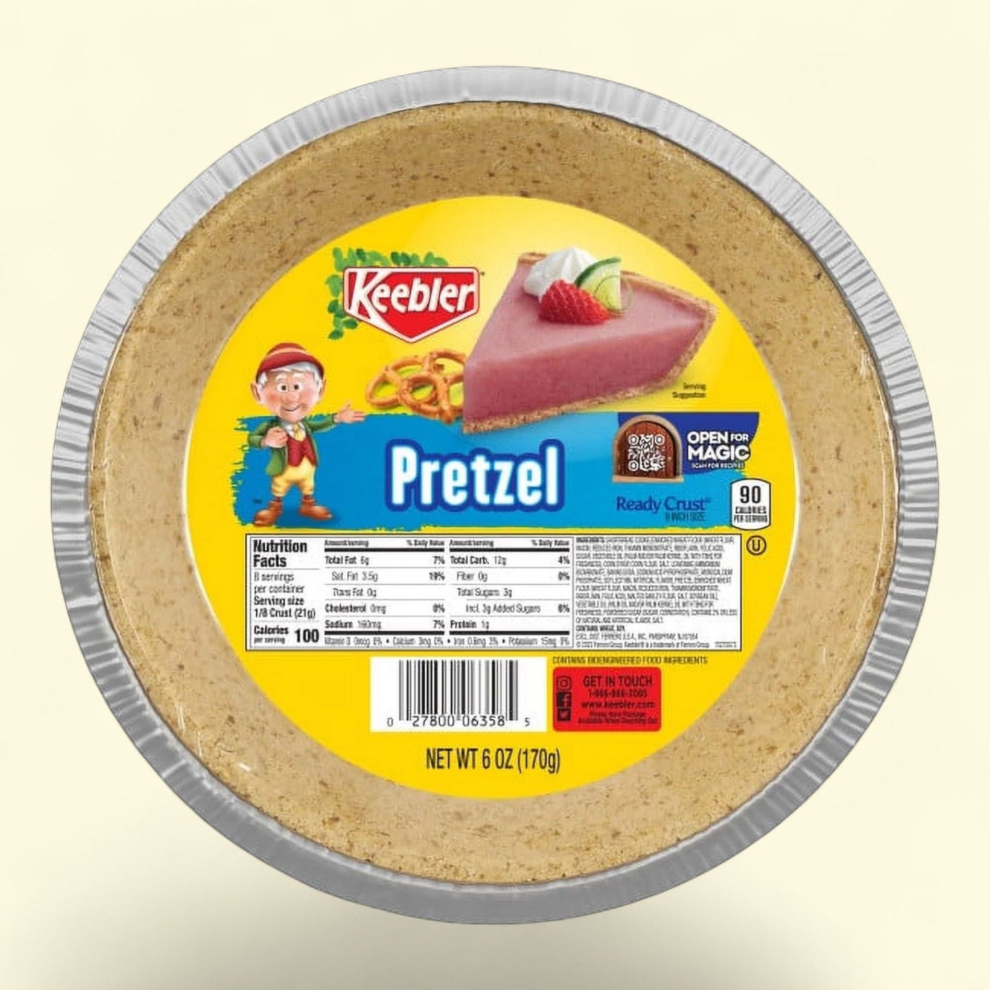 KEEBLER Pretzel Crust, 9 inch Diameter Tin, 6oz — authentic US product shipped worldwide by Treatspree