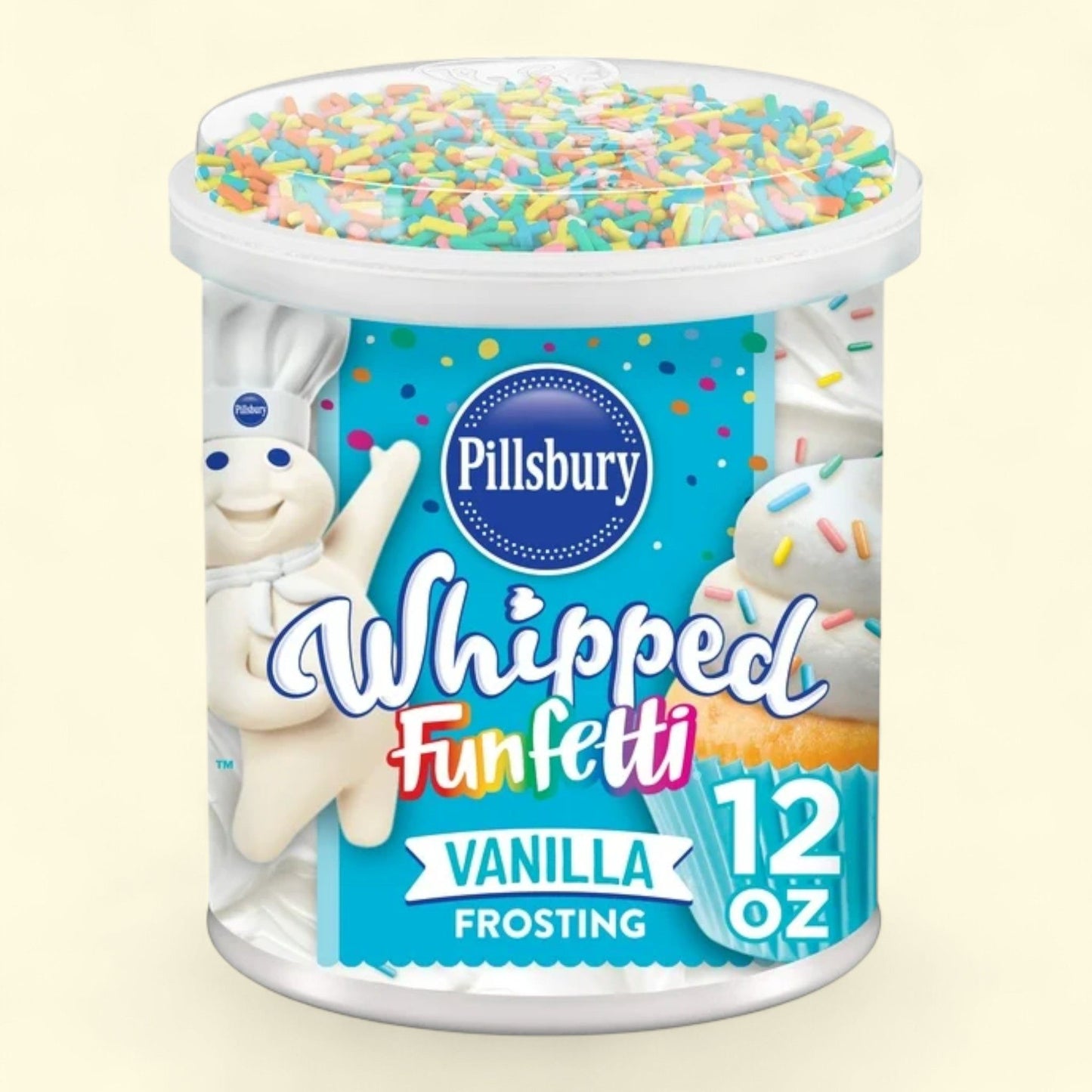 Pillsbury Funfetti Whipped Vanilla Frosting, 12 oz