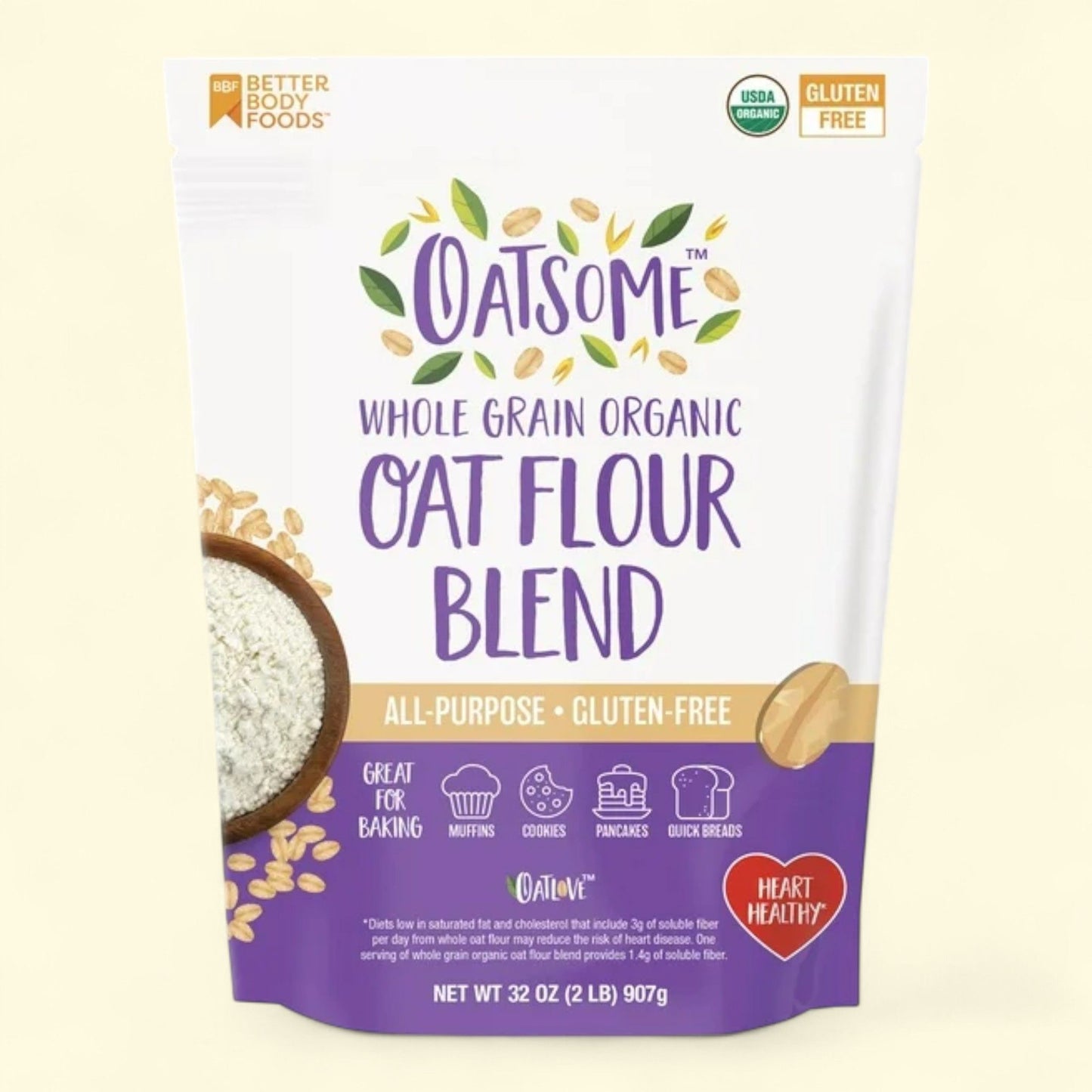 Oatsome Oat Flour Blend, 32oz, Gluten Free