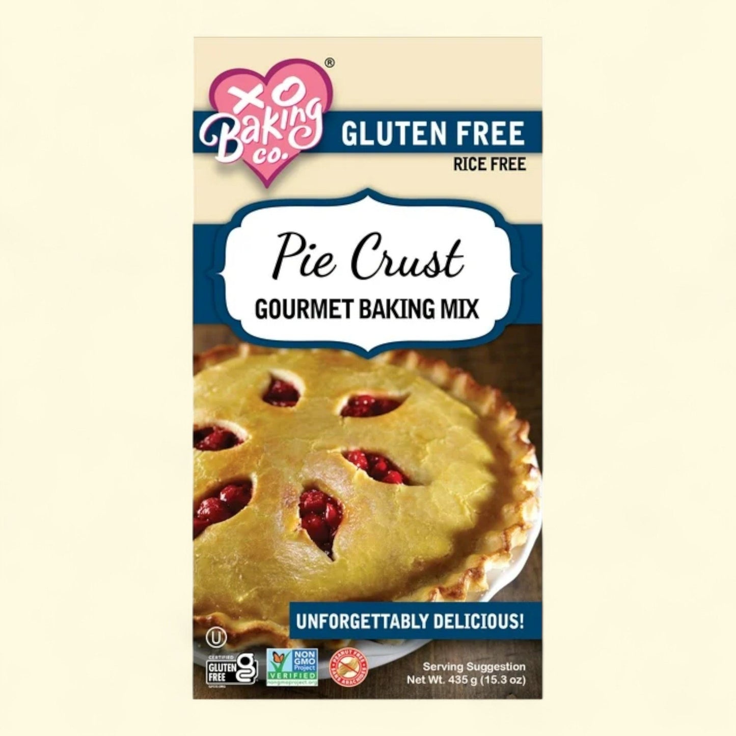 XO Baking Pie Crust Gourmet Baking Mix, 15.3oz, Gluten Free