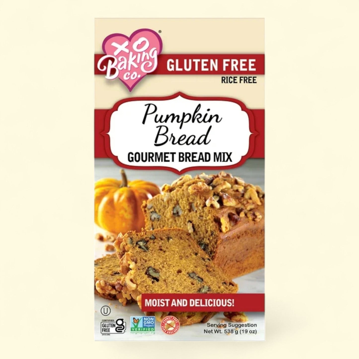 XO Baking Co. Pumpkin Bread Mix, 19oz, Gluten Free