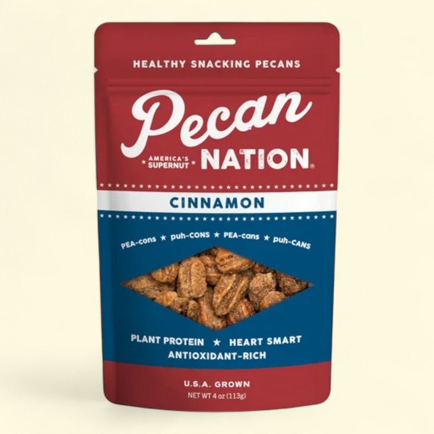 Pecan Nation Cinnamon Snacking Pecans, 4 oz