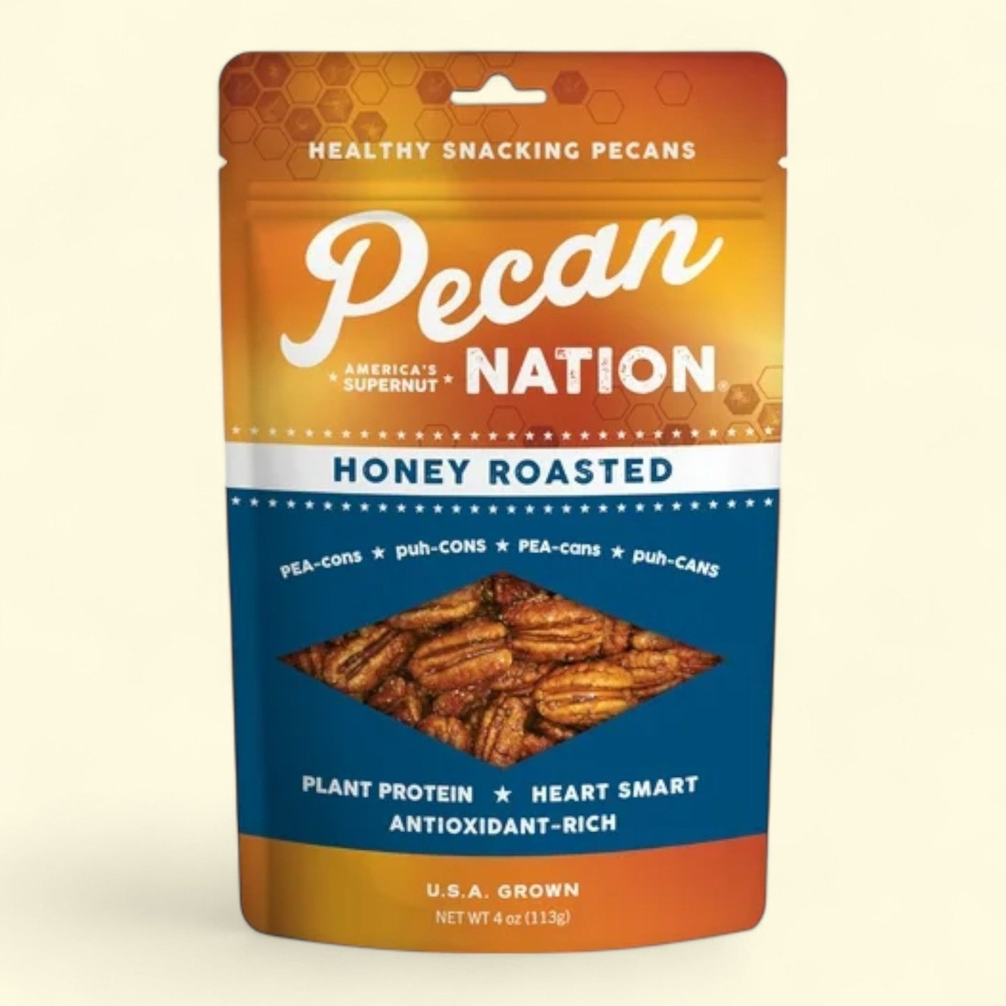 Pecan Nation Honey Roasted Pecans, 4 oz — authentic US product shipped worldwide by Treatspree