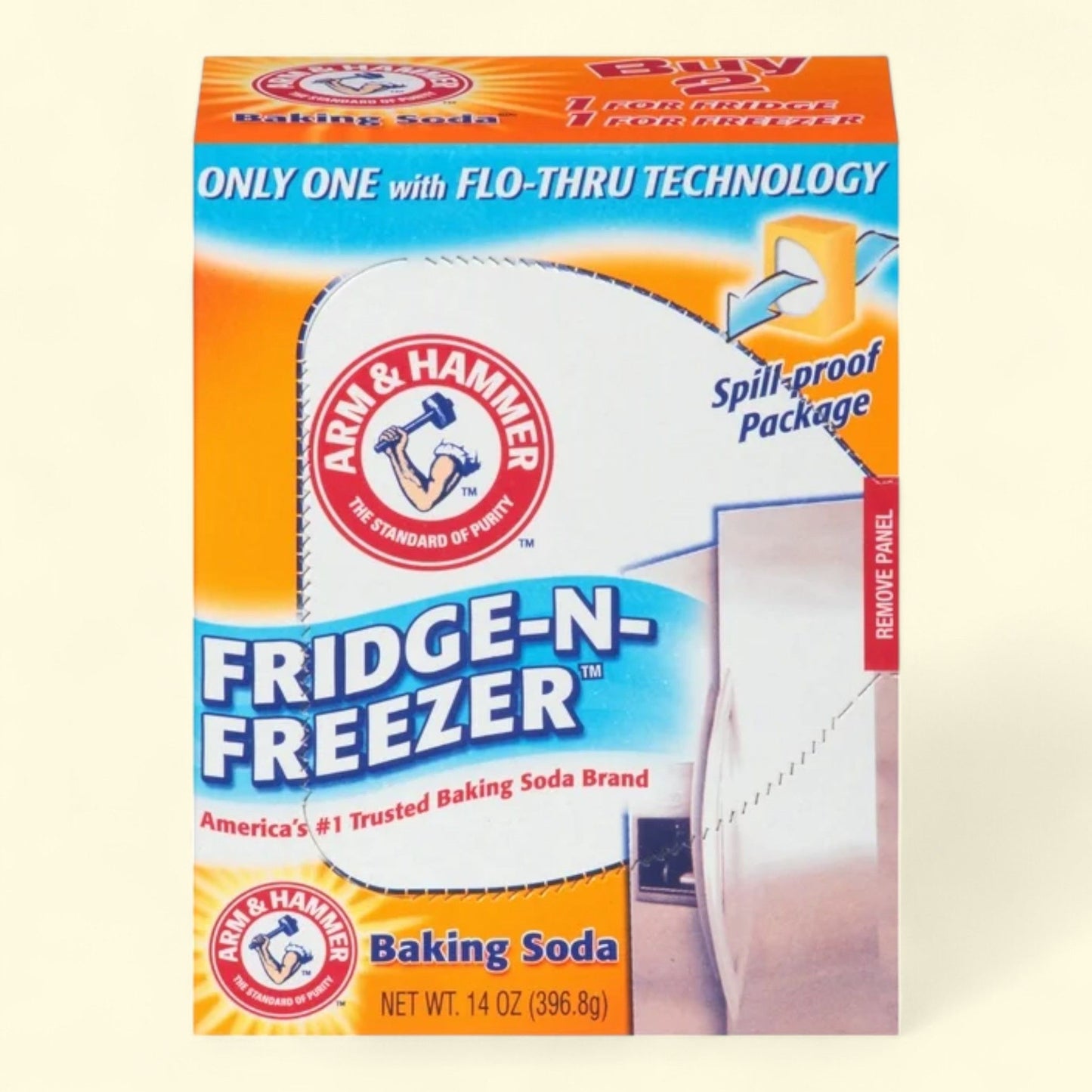 ARM & HAMMER Baking Soda Fridge-n-Freezer Odor Absorber, 14 oz