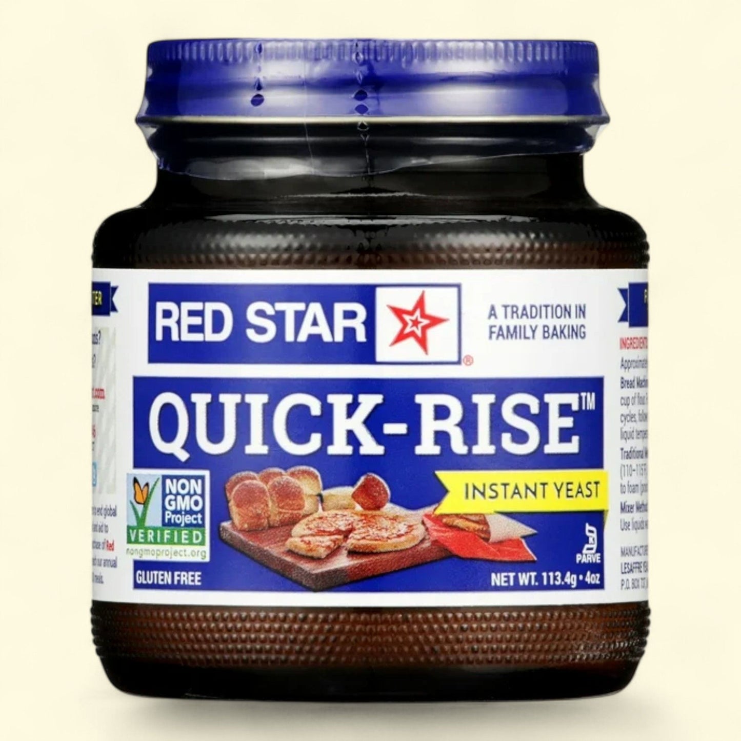 Red Star Quick-Rise Instant Yeast, 4 oz (113.4 g) Jar