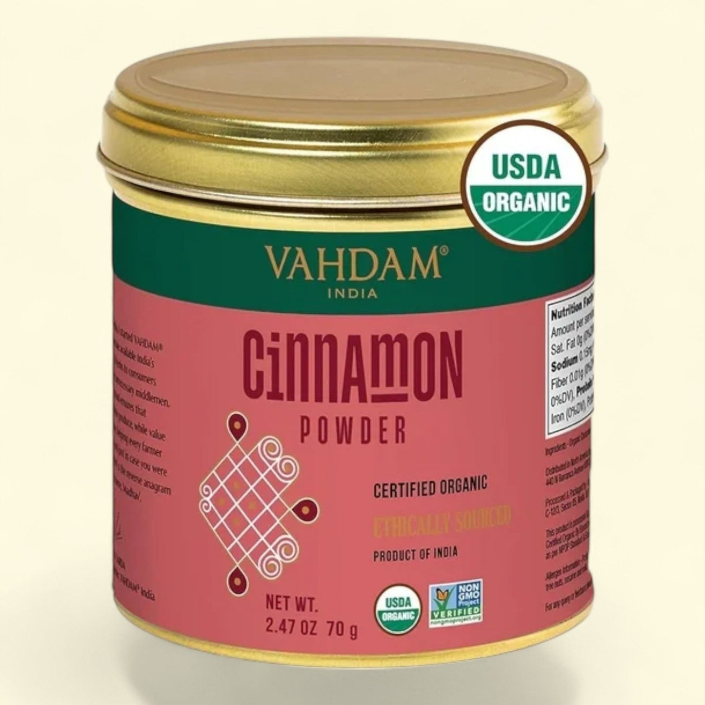VAHDAM, Organic Cinnamon Powder (2.47oz)