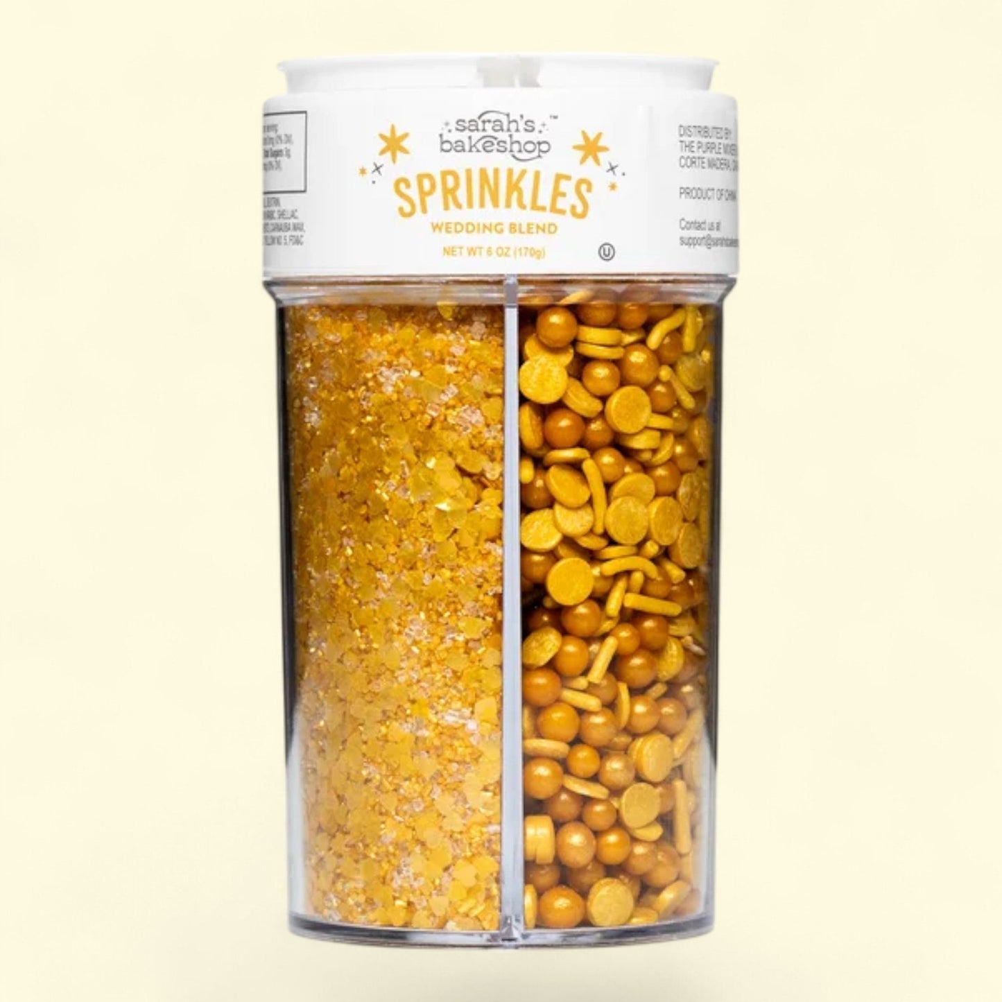 Sarah's Bakeshop Gold Sprinkles, 6oz
