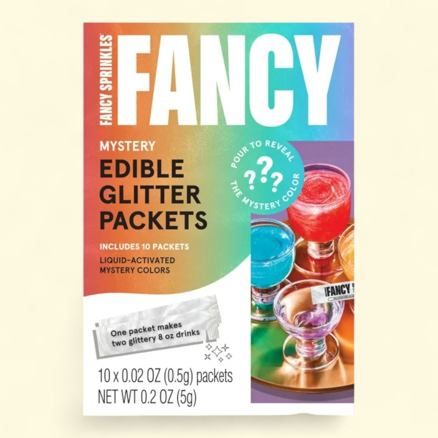 Fancy Sprinkles Mystery Edible Glitter Packets, 10 Count