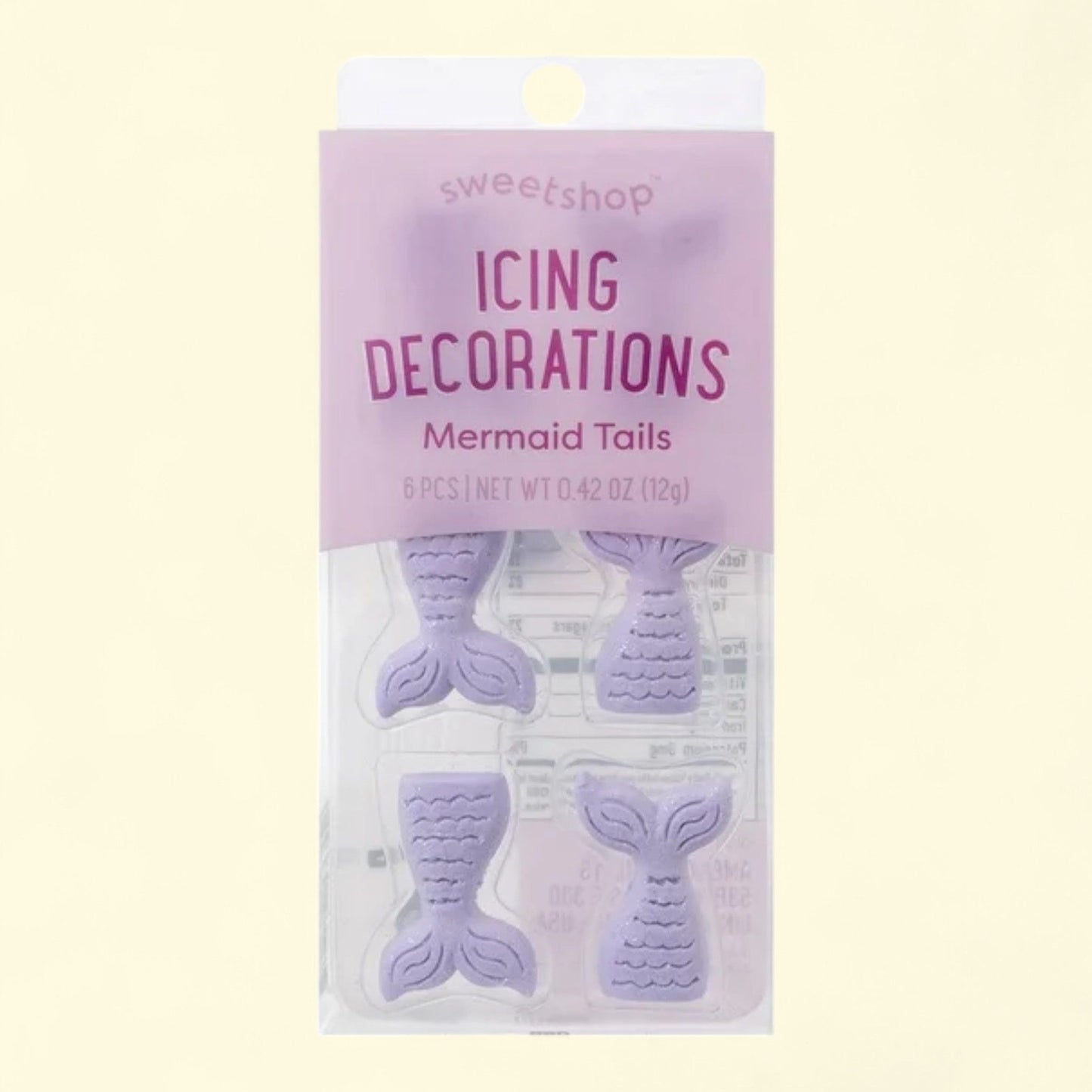 Sweetshop Mermaid Tails Icing Decorations, 6 Pieces
