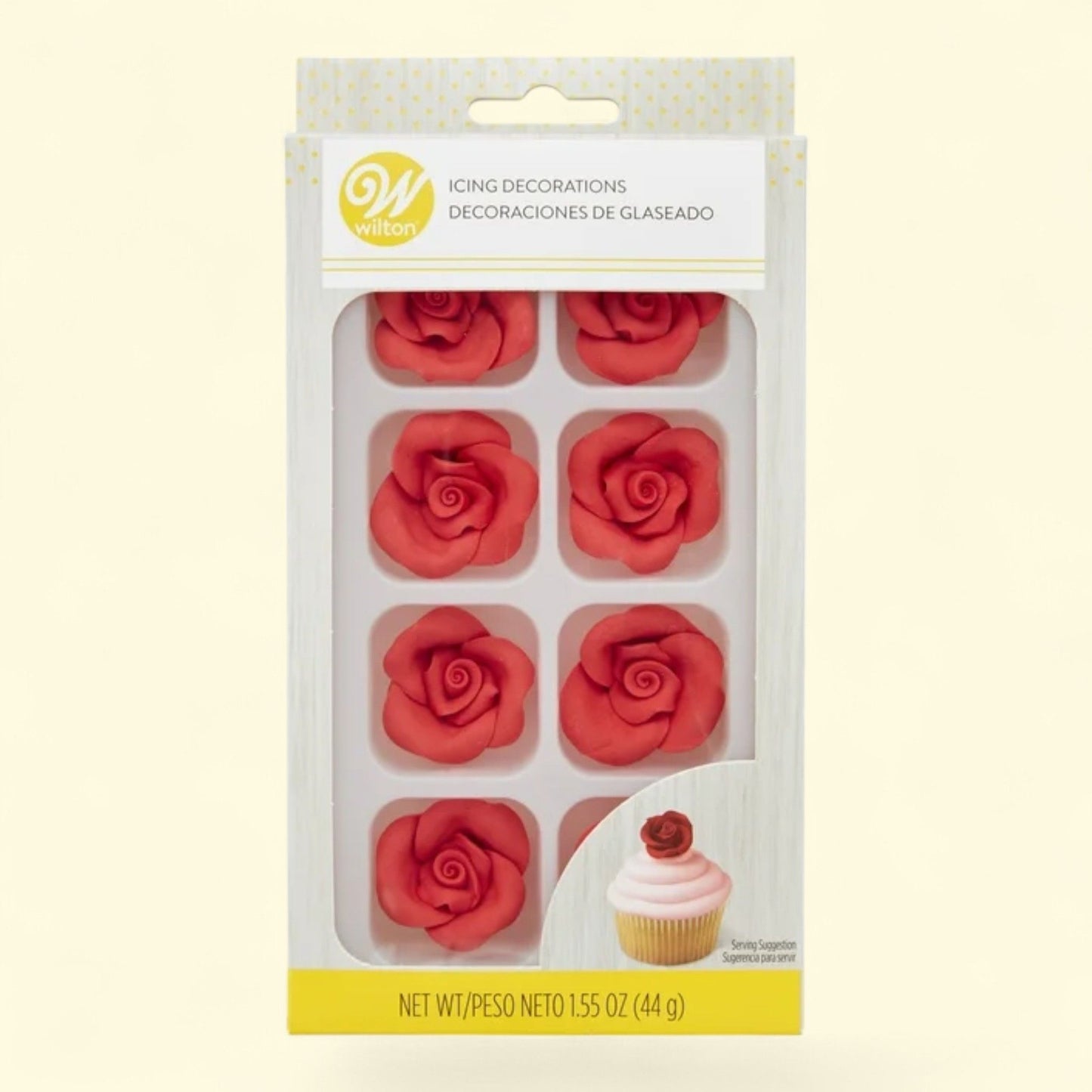 Wilton Rose Icing Decorations, 8-Count