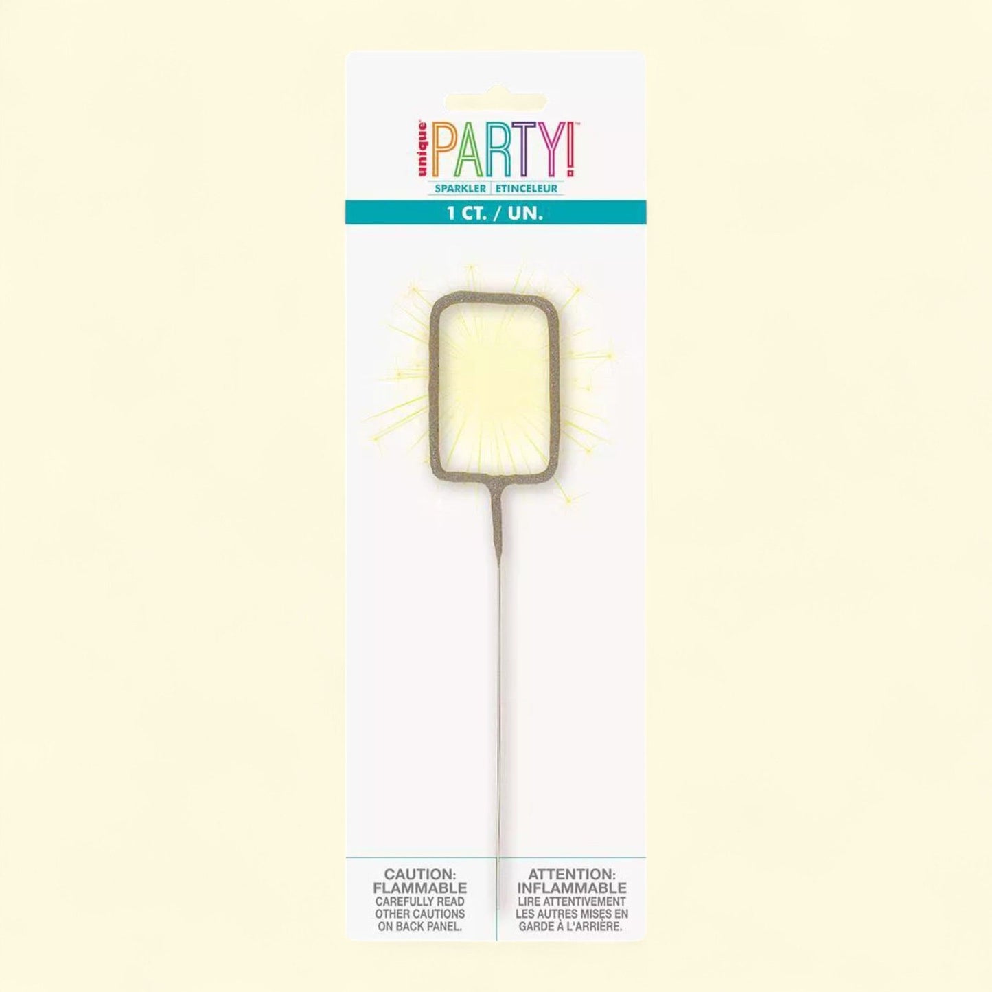 Unique Industries Number 0 Sparkler Flame Cake Candle: Gold, Size N/A