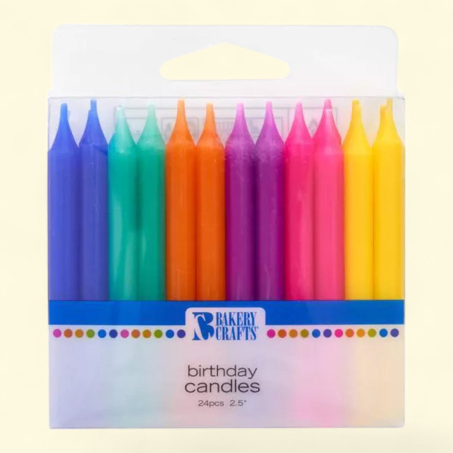 Bakery Crafts Good Vibes Smooth Candles, 2.5" - 24ct