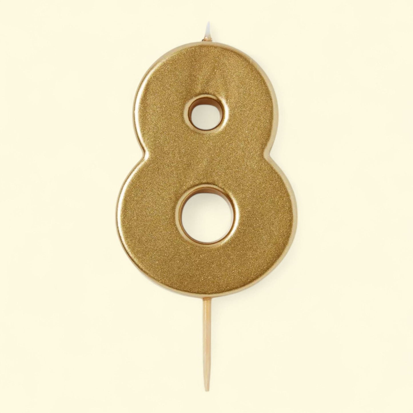 Spritz Gold Candle, Number 8