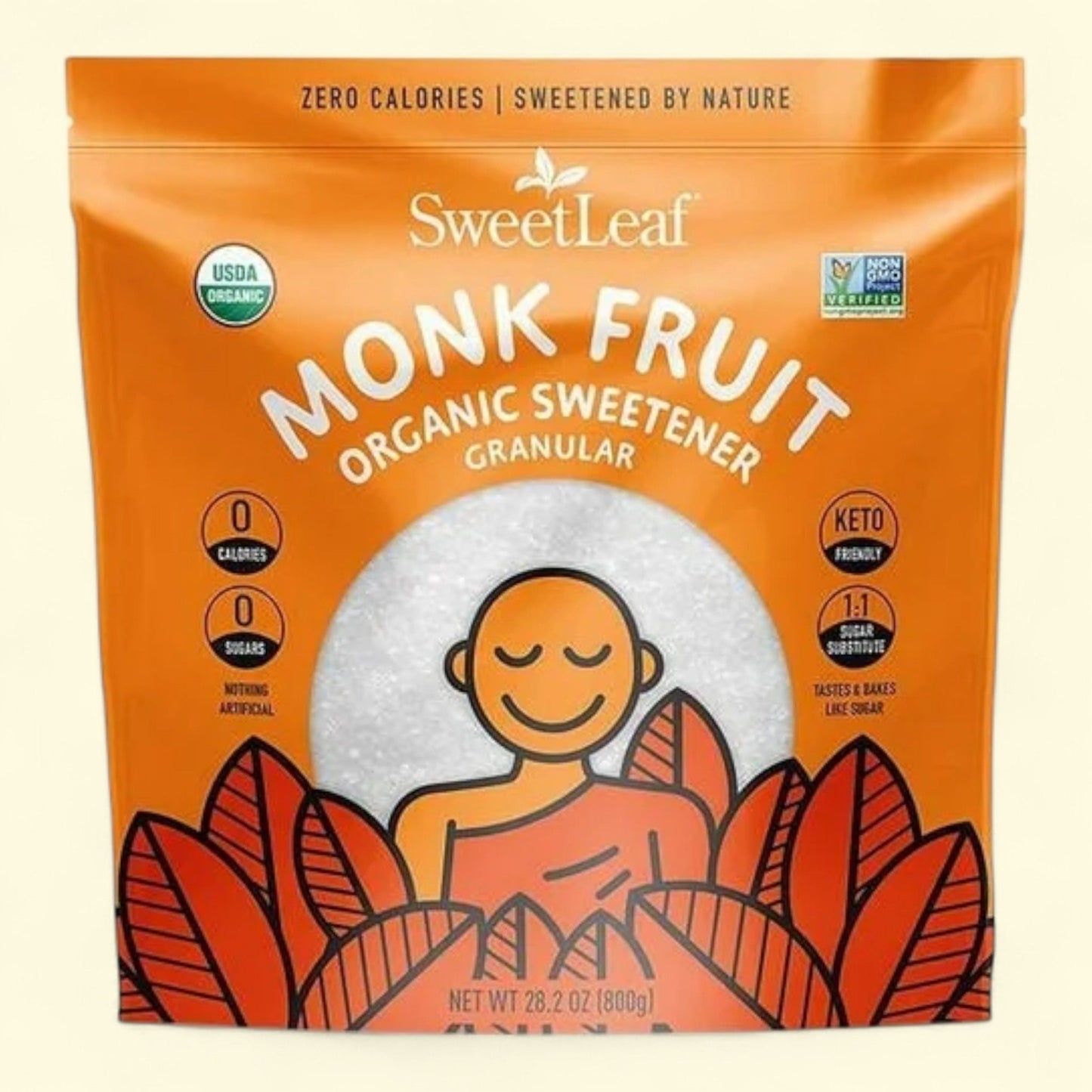 SweetLeaf Monk Fruit Granular Organic Sweetener, 28.2 oz