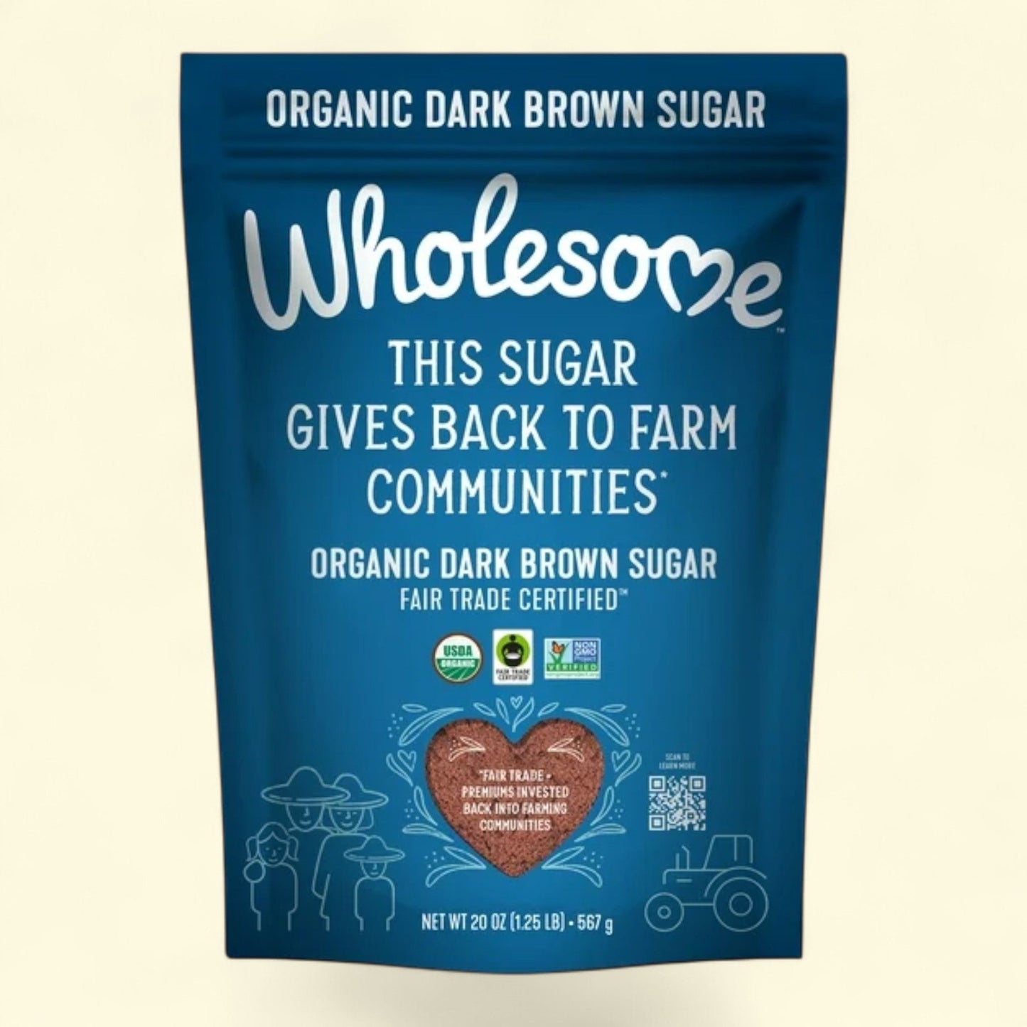 Sucre brun foncé biologique issu du commerce équitable, 567 g