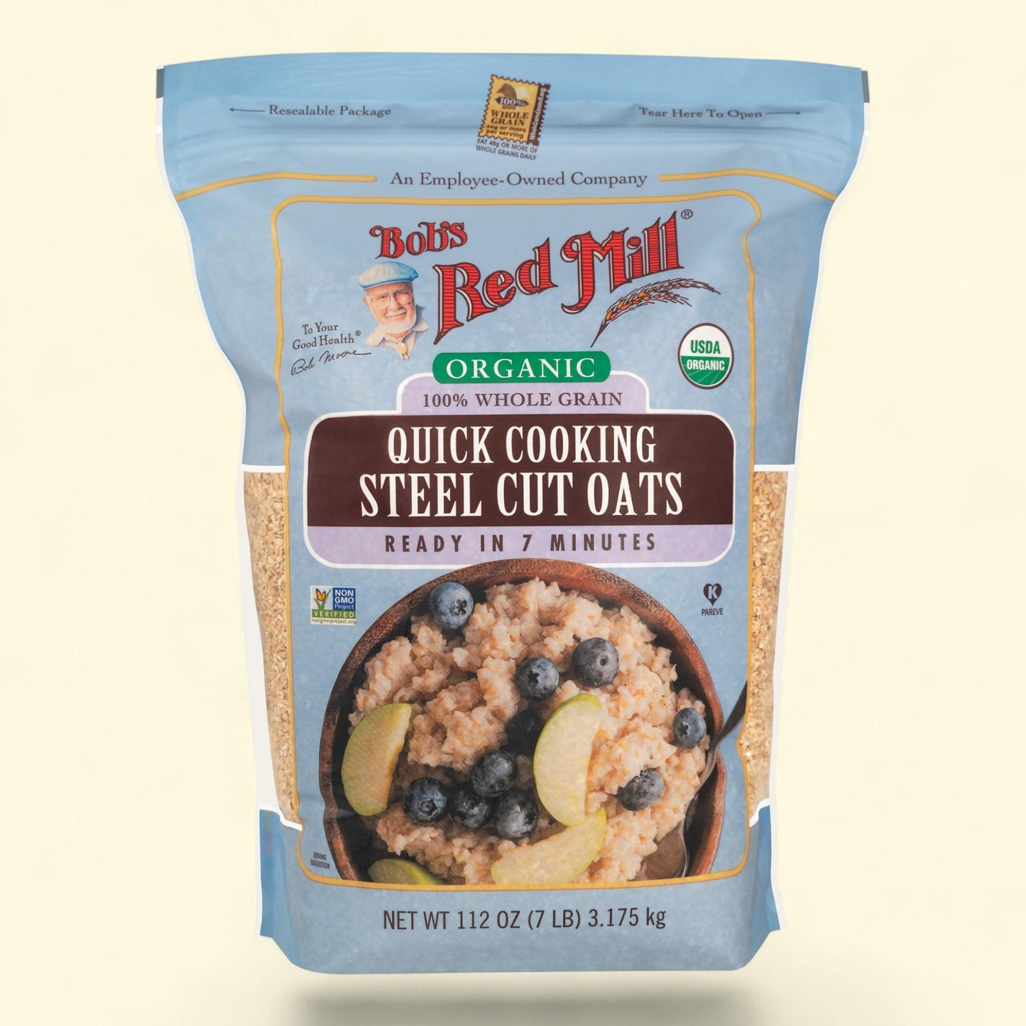 Bob's Red Mill Organic Quick Cooking Steel Cut Oats, 7 lbs.