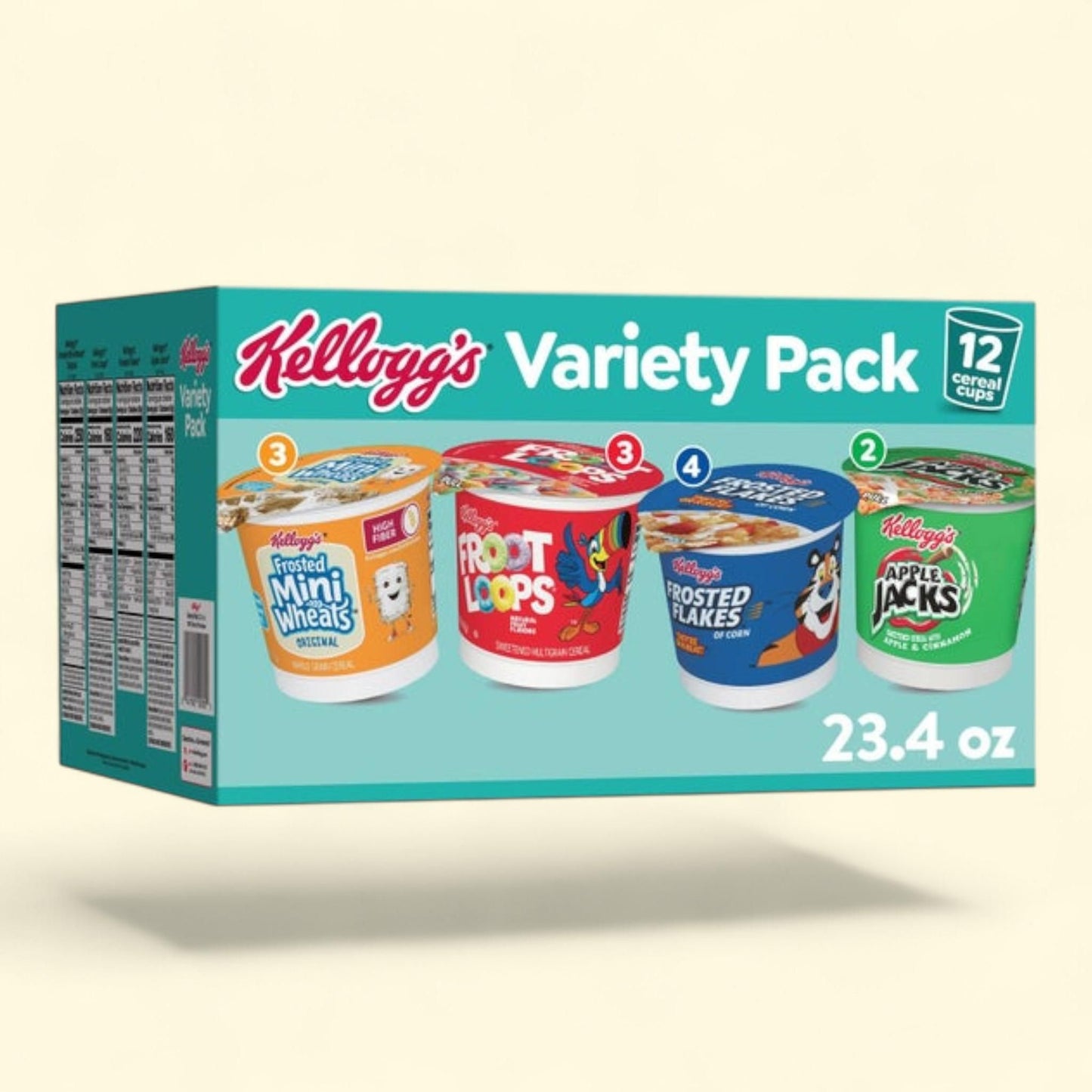 Coupes de céréales Kellogg's, assortiment familial, paquet de 12