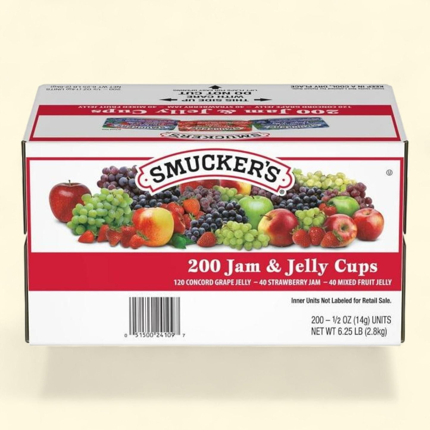 Smucker's Assorted Jelly Cups, 0.5 oz., 200 ct.