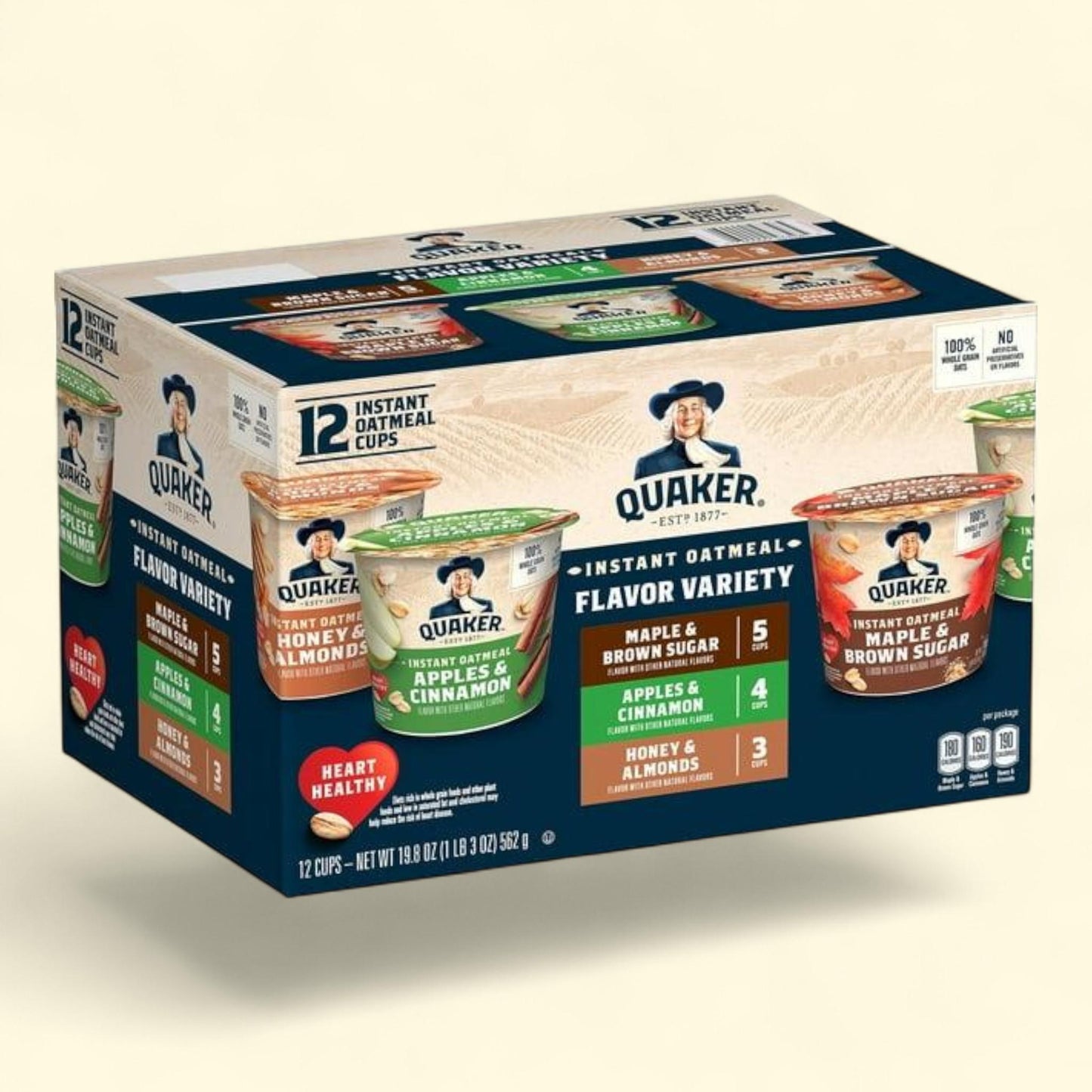 Quaker Instant Oatmeal Express Cup Variety Pack, 12 pk