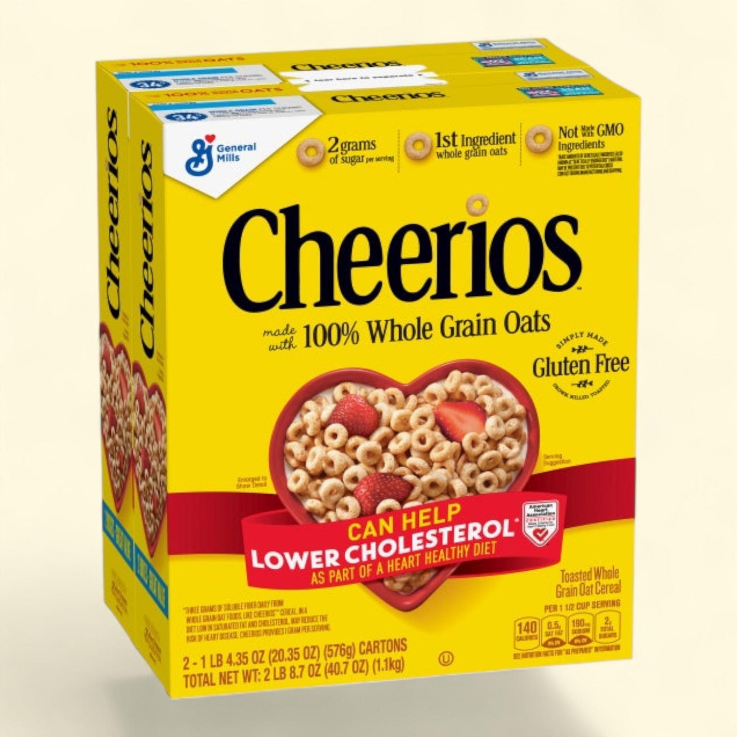 General Mills, Cheerios Cereal, 20.35 oz, 2-Pack