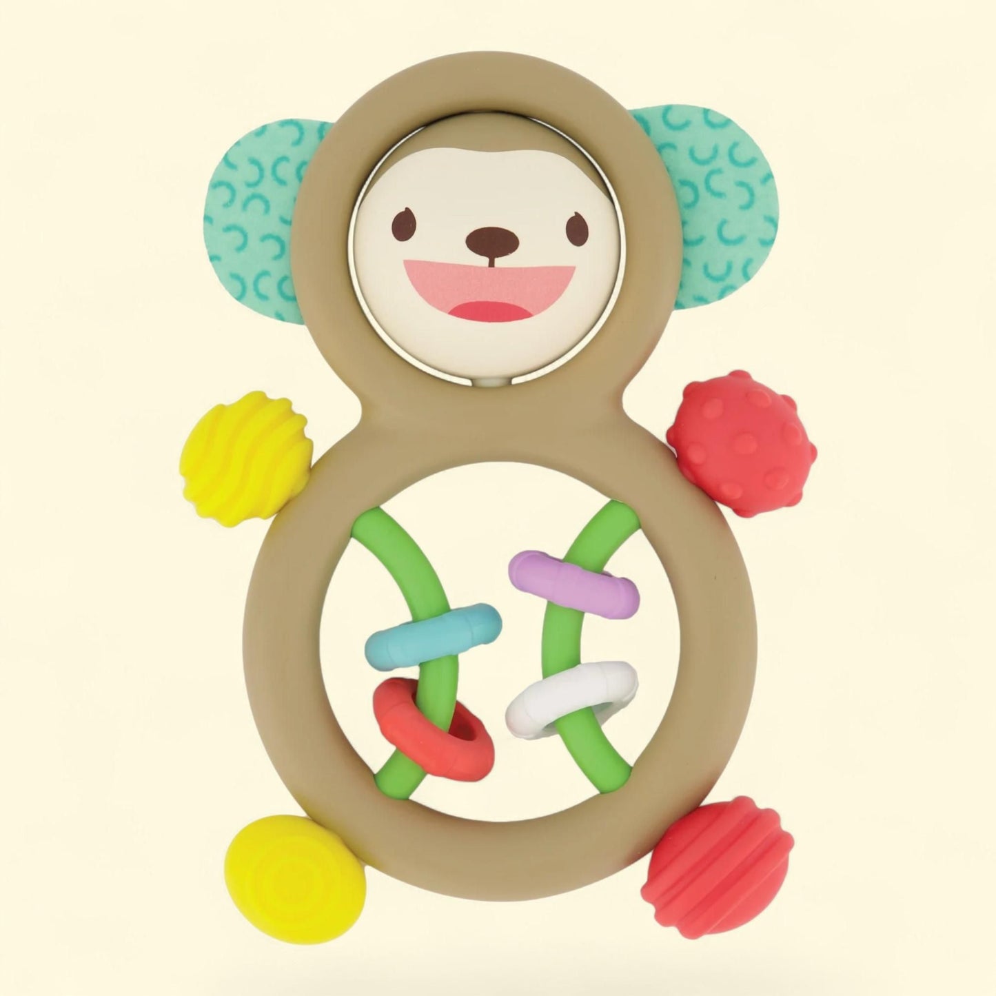 Infantino Busy Lil' Sensory Monkey Rattle, 3-12 Months, Multicolor — authentic US product shipped worldwide by Treatspree