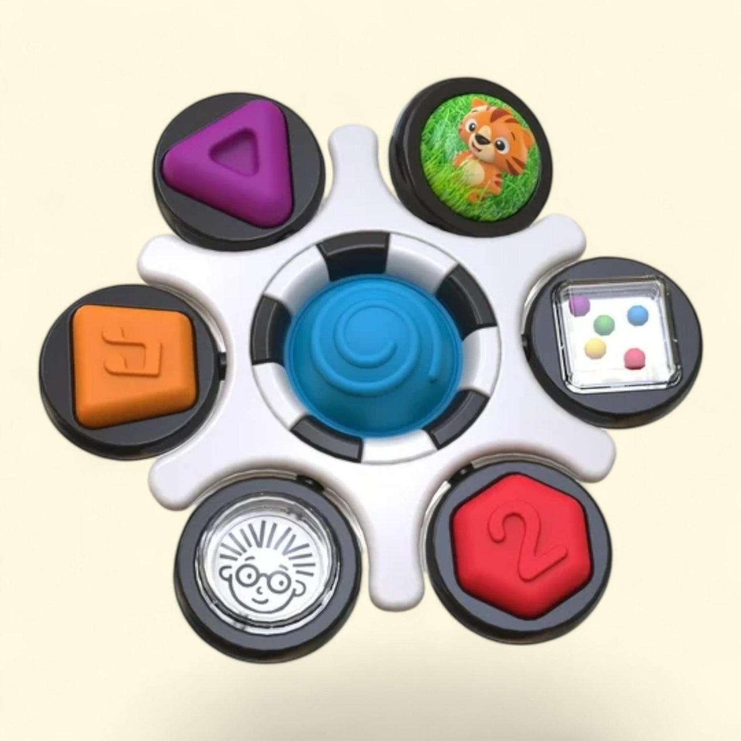 Baby Einstein Curiosity Clutch Twist and Pop Rattle Teether Toy, 3 Months+