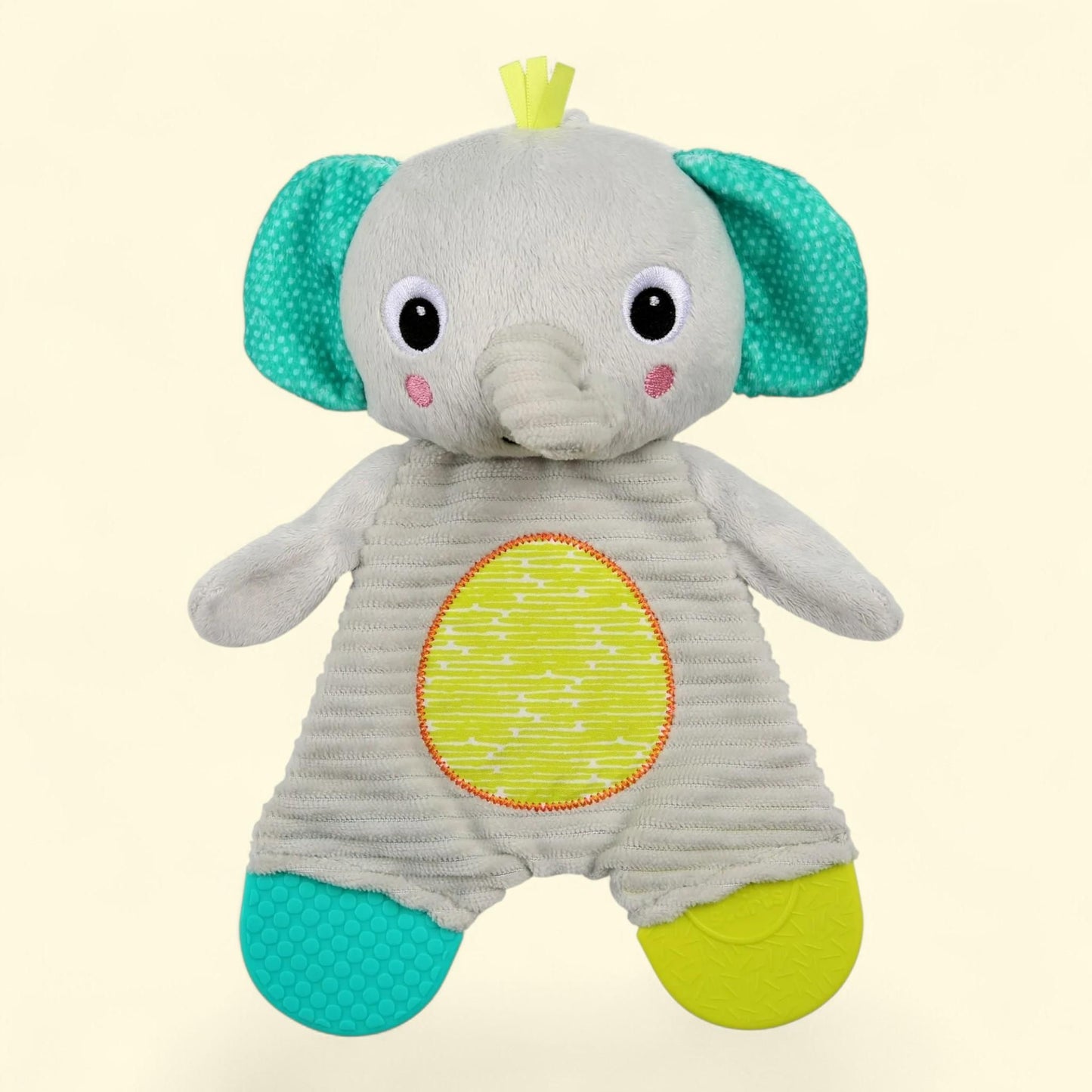 Bright Starts Snuggle & Teethe Plush Teether - Elephant, Newborn+