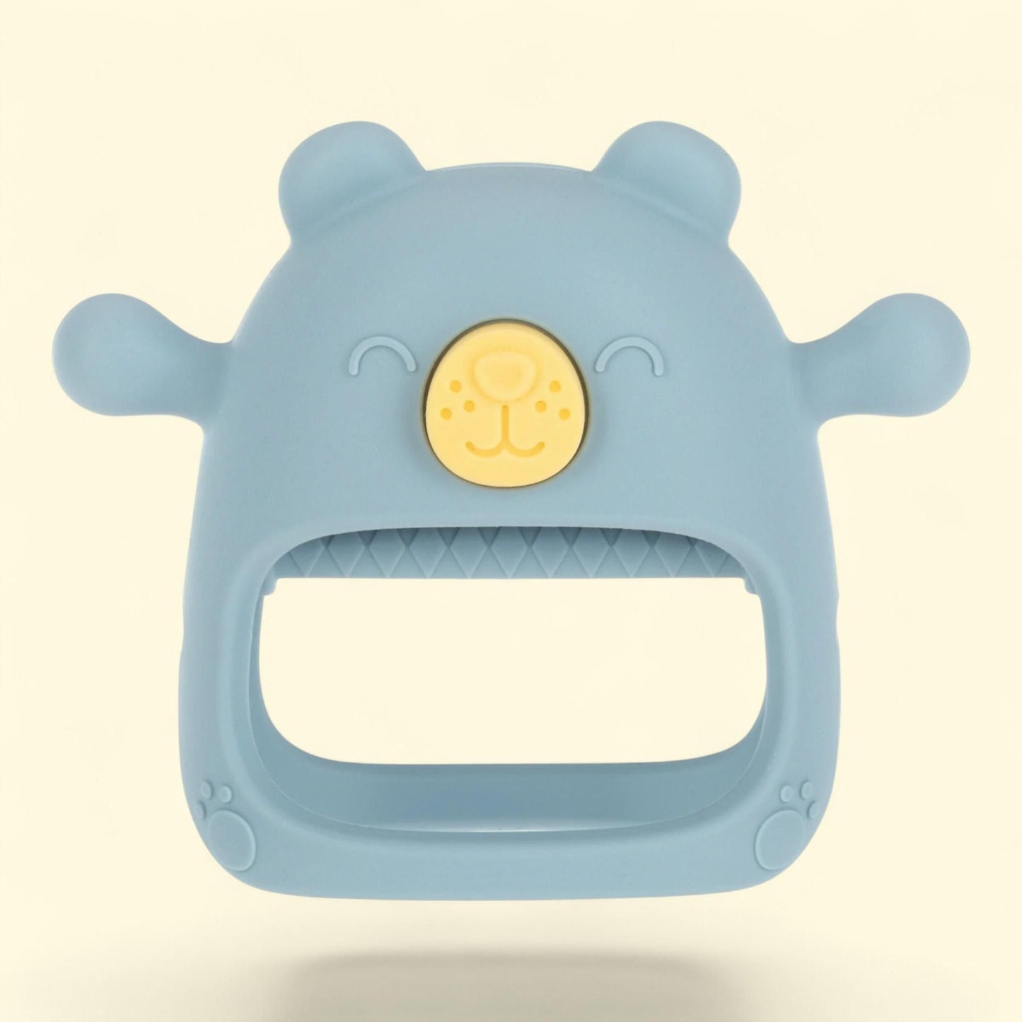 Nuby Silicone Teething Mitten, Blue Bear, 1 count