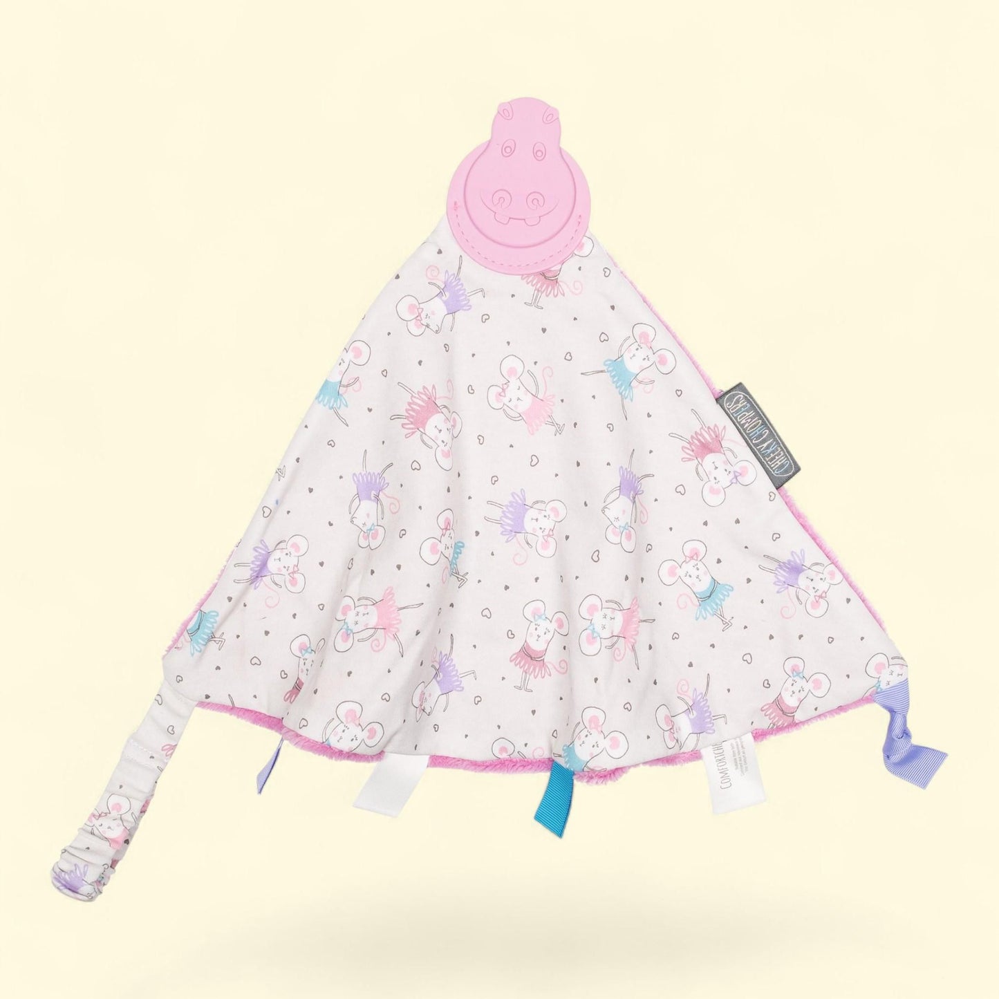 Cheeky Chompers Comfortchew Teething Blanket, Ballerina Mice, 1 count