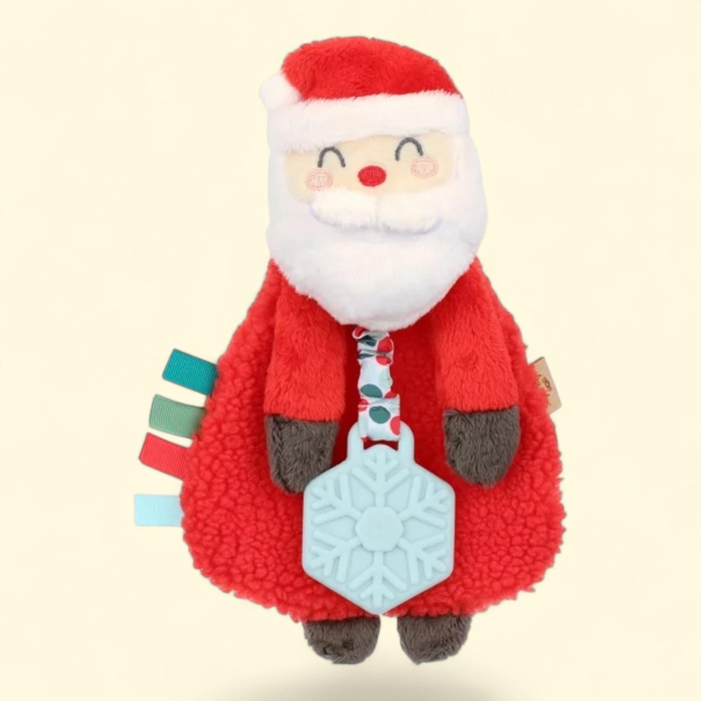 Itzy Ritzy Lovey Plush + Teether Toy, Santa, 1 count — authentic US product shipped worldwide by Treatspree
