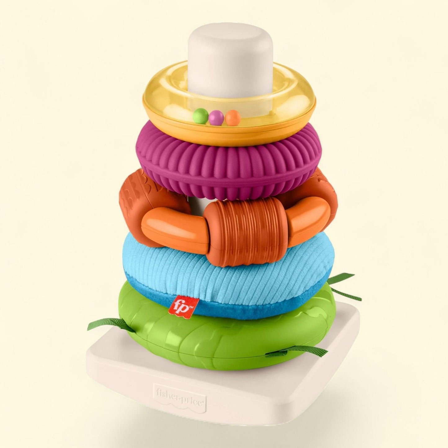 Fisher-Price Sensory Rock-a-Stack Roly-Poly Stacking Toy, Babies, 6 ct