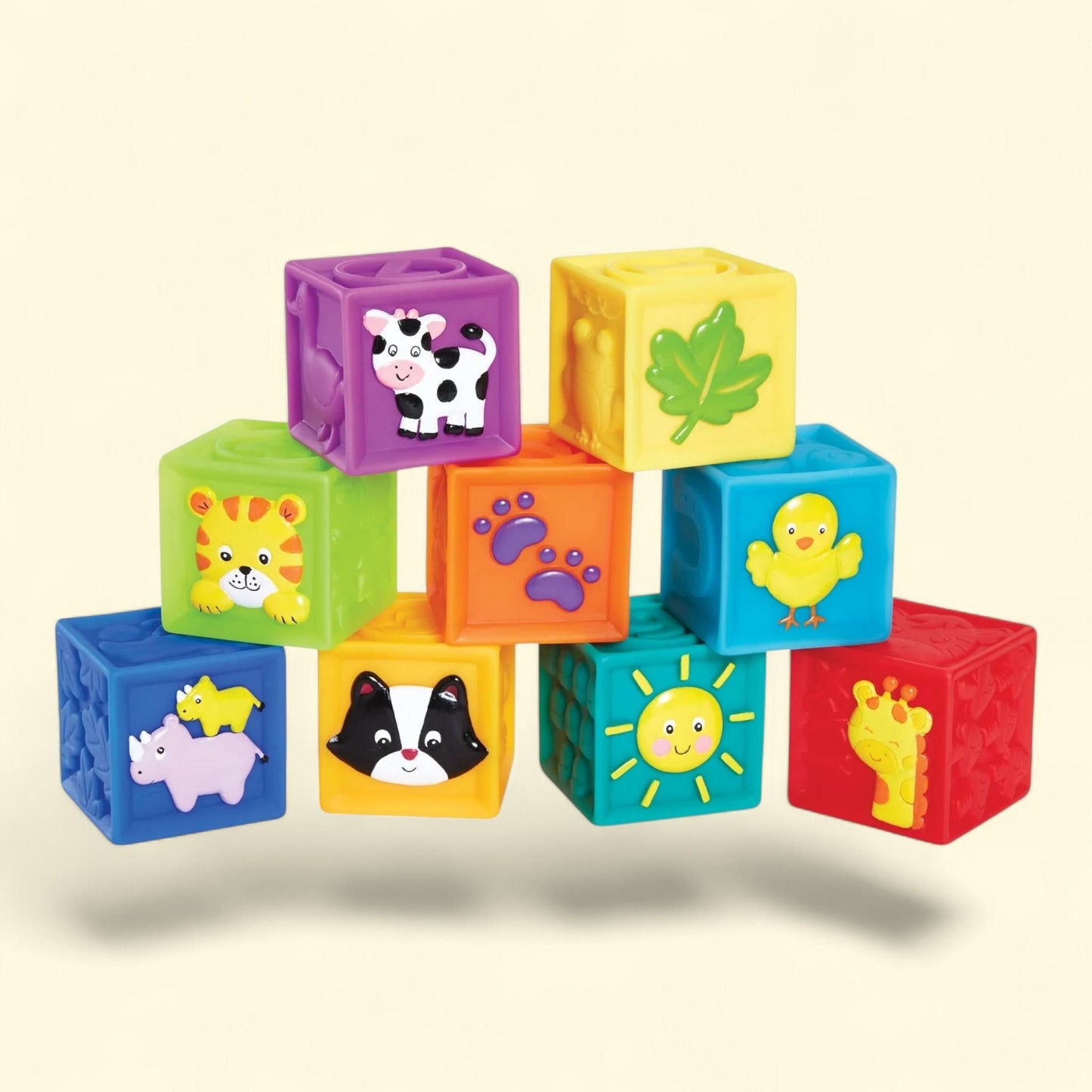 Kidoozie Squeak 'n Stack Blocks, Multicolor, 6-24 Months — authentic US product shipped worldwide by Treatspree