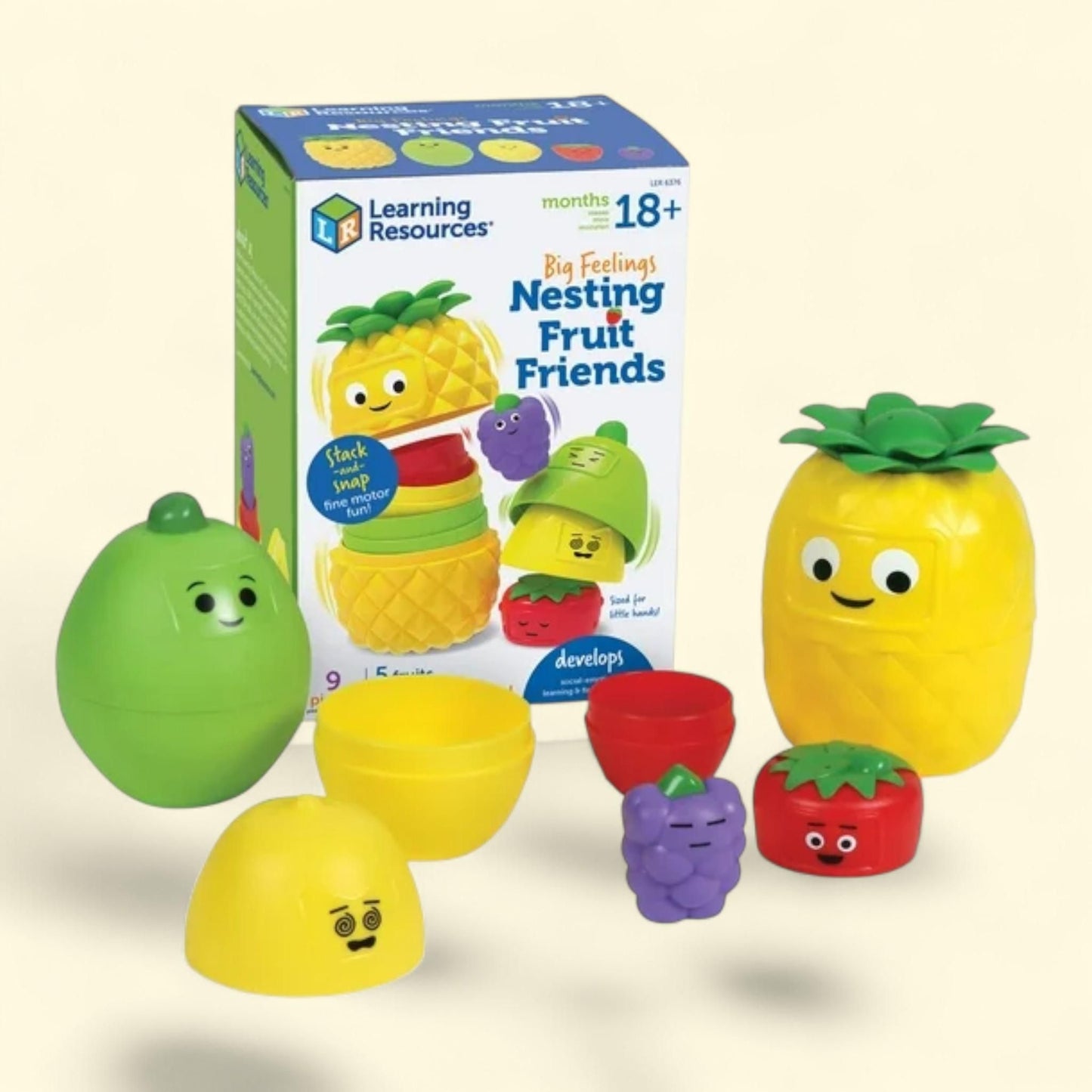 Learning Resources Big Feelings Nesting Fruit Friends, 18 Months+