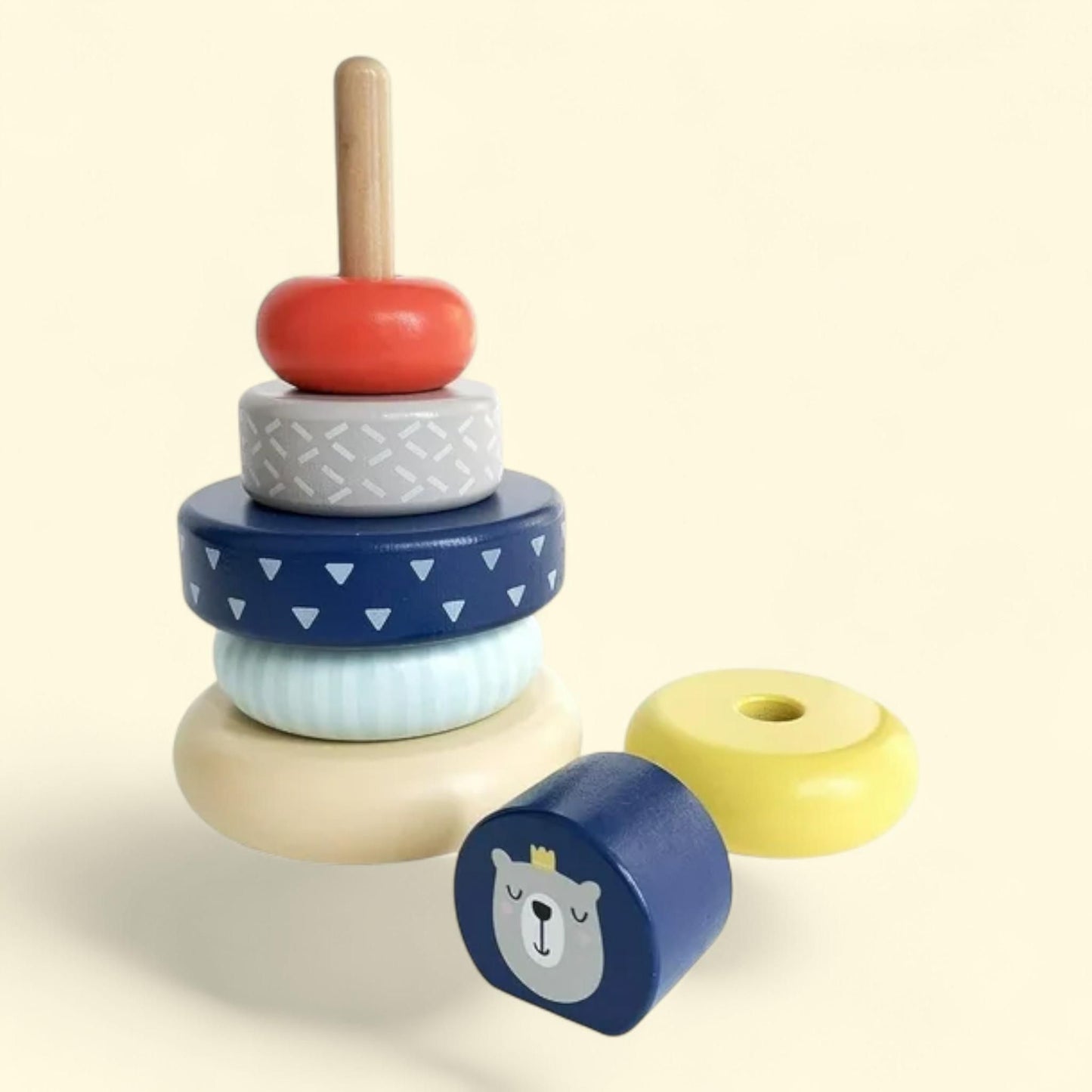 LEO & FRIENDS: Stacking Ring Toy, Benny The Bear, 12mo+
