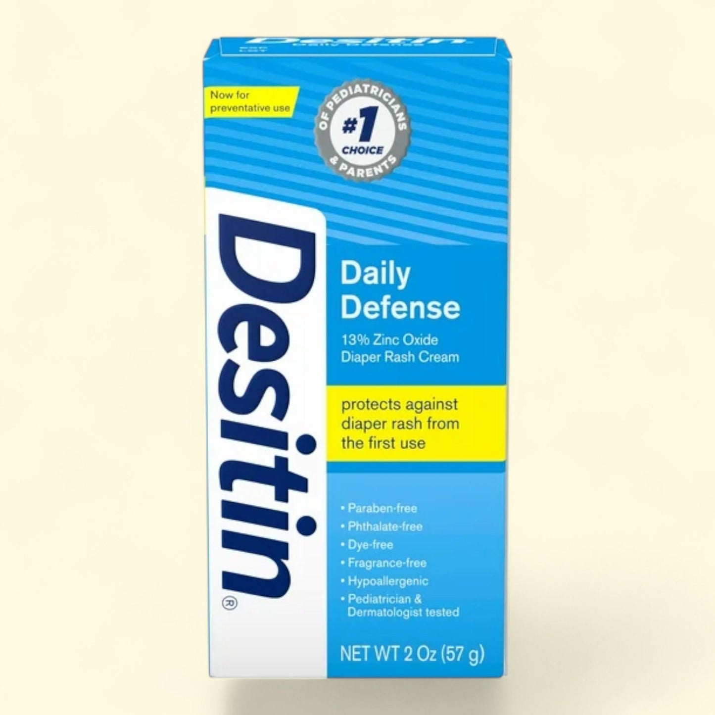 Crème contre l'érythème fessier Desitin, format voyage, 59 ml