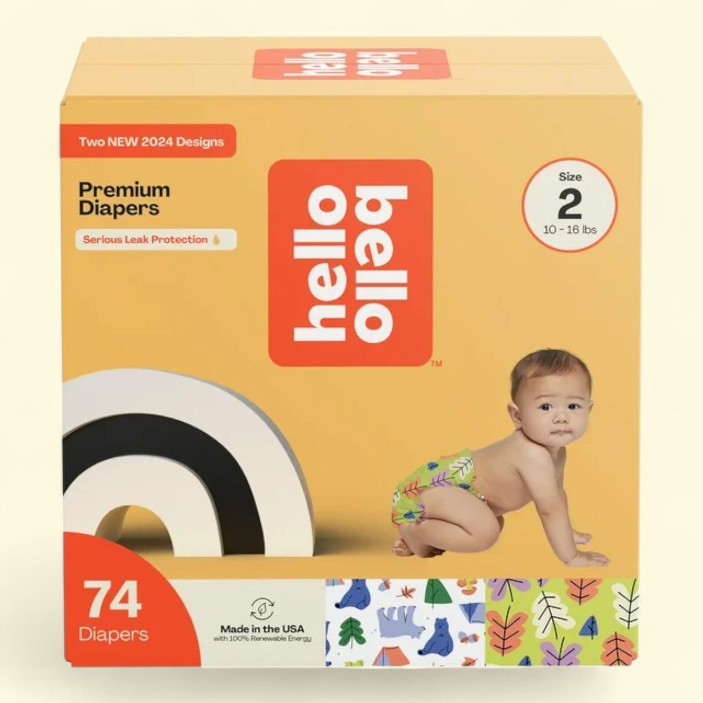 Hello Bello Baby Diapers, Size 2, 74 Count